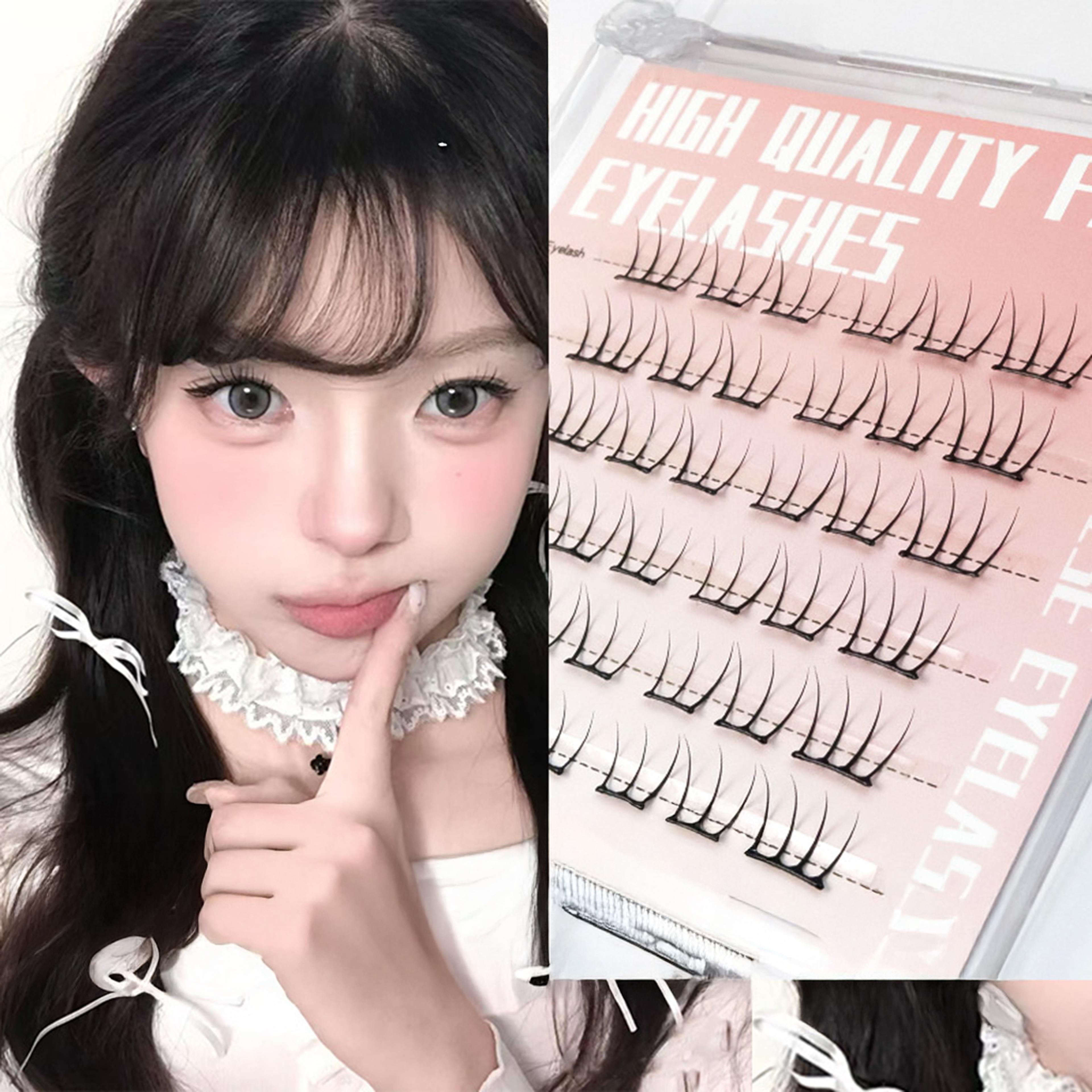 self adhesive diy lash clusters reusable manga bottom lashes no glue needed