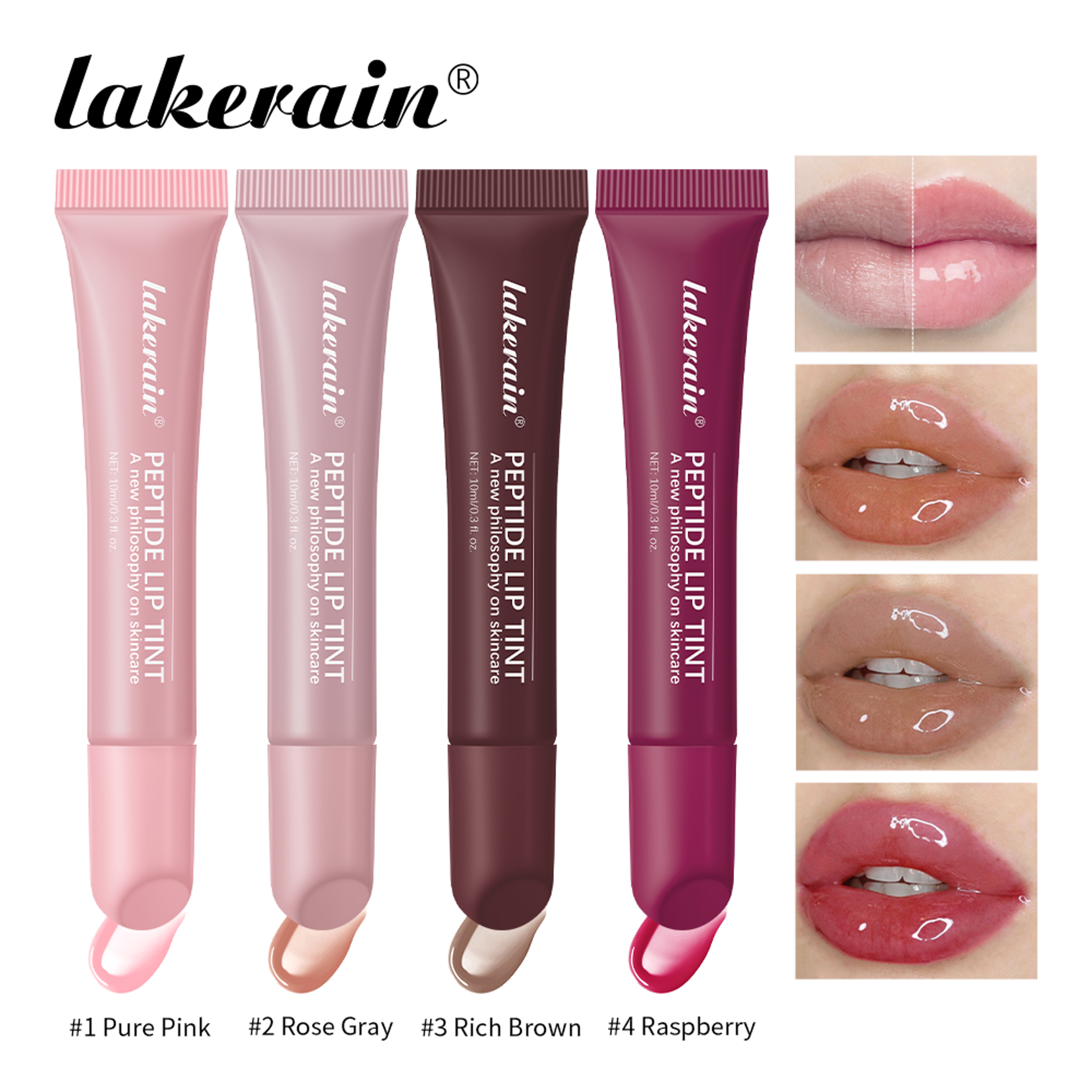lakerain tinted lip serum moisturizing lip balm gel for soft hydrated & naturally glossy lips