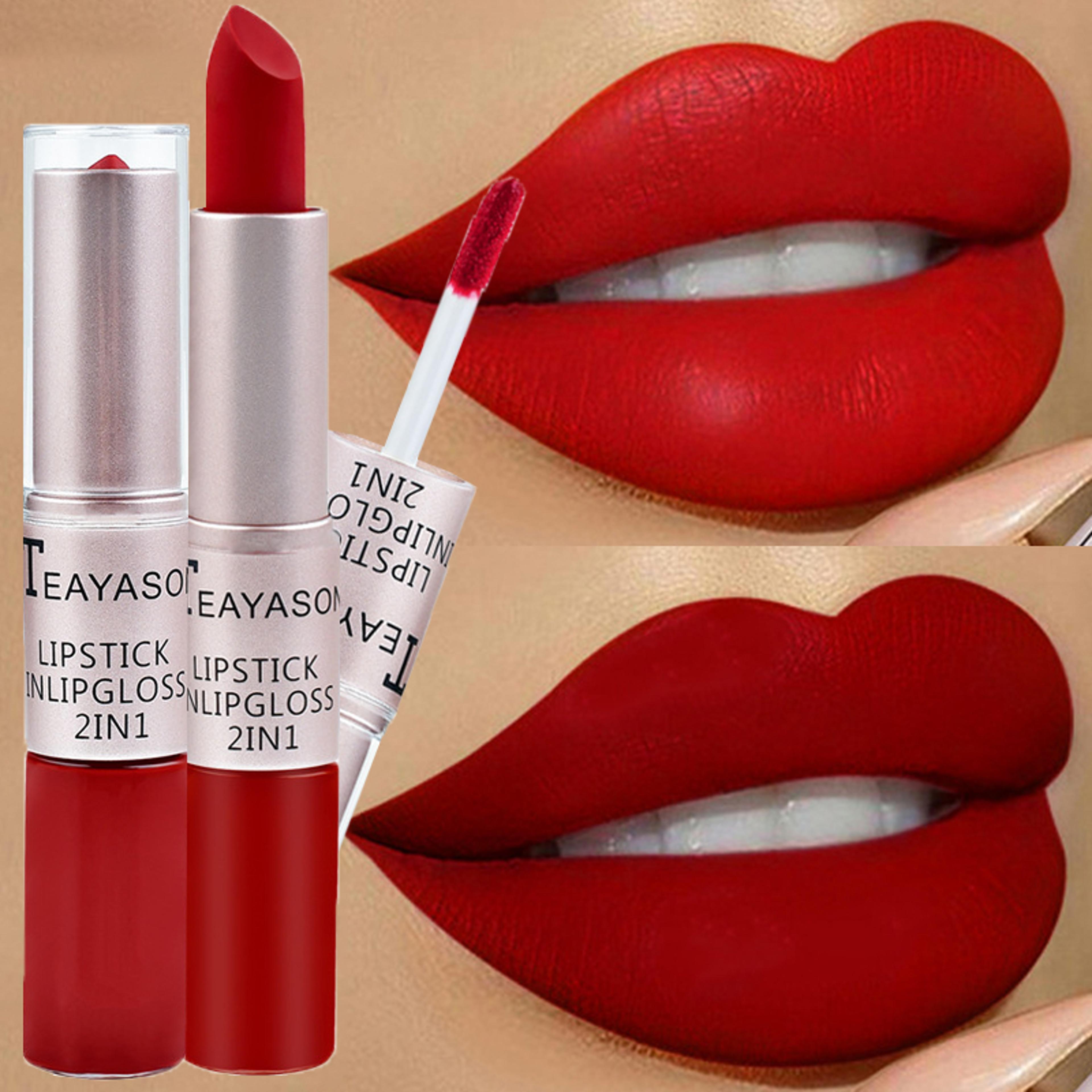 velvet matte lipstick & lip gloss duo waterproof long lasting lip color