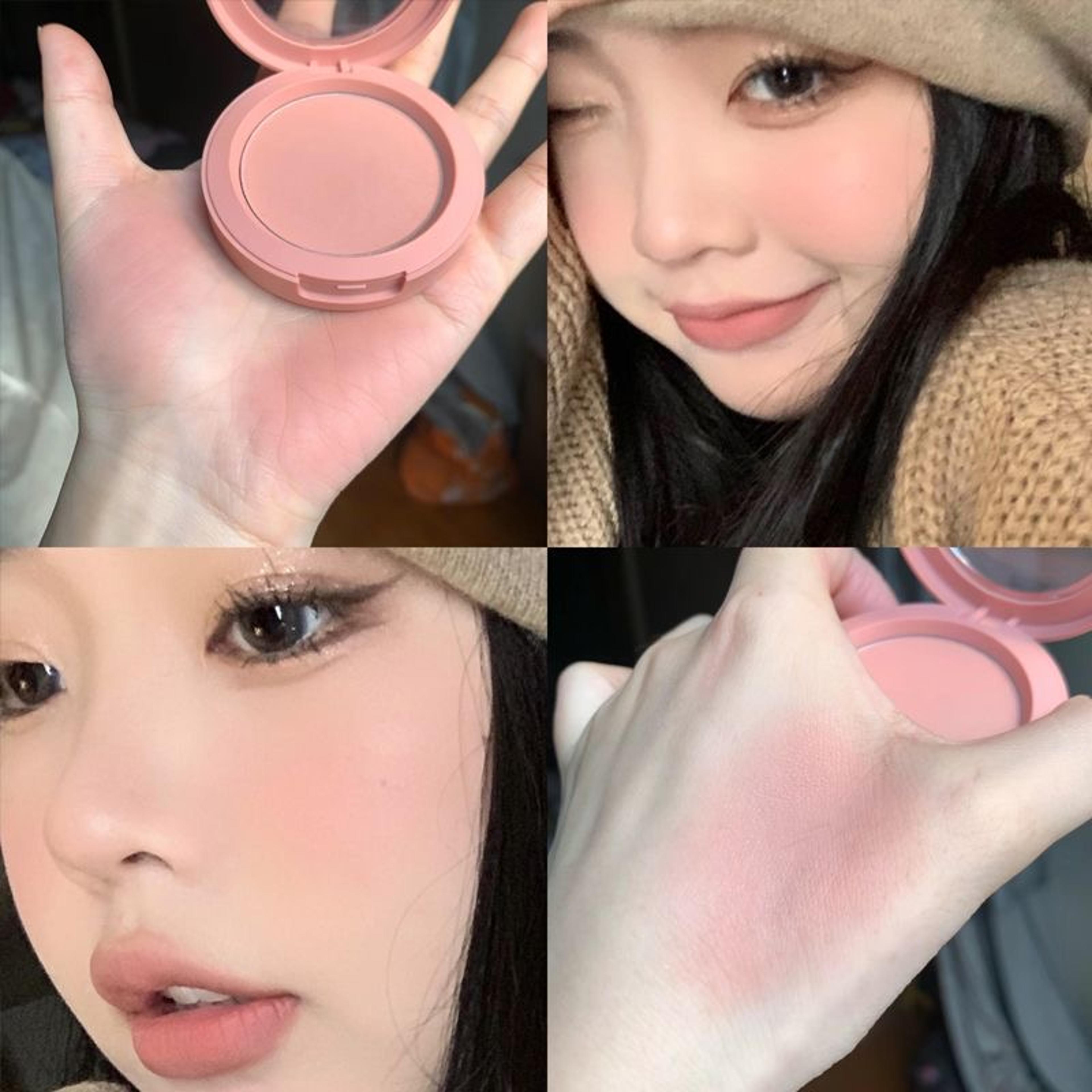 herorange matte blush waterproof long lasting blush soft natural peach cheek color