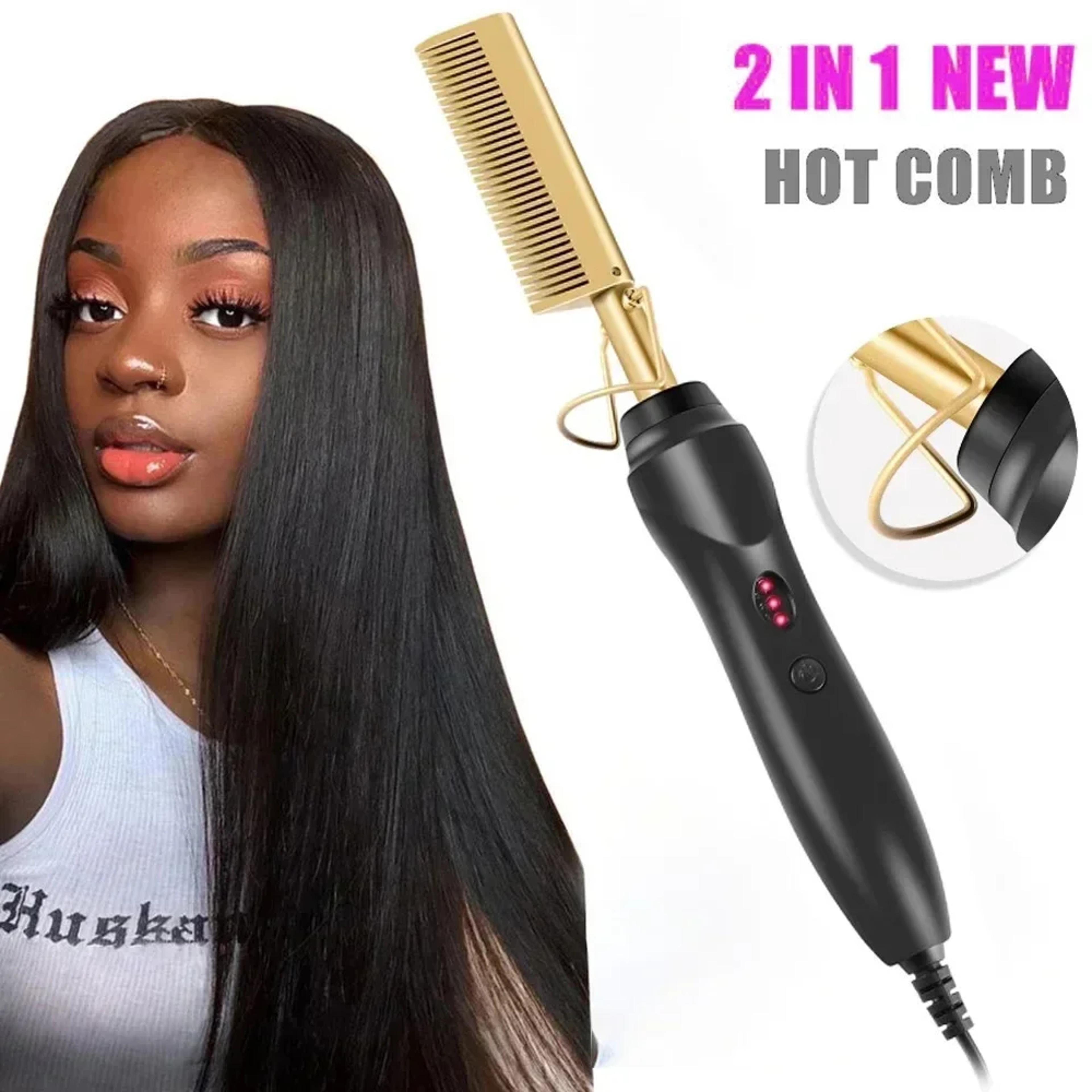 hair straightening brush & hot comb fast heating ceramic hair styler