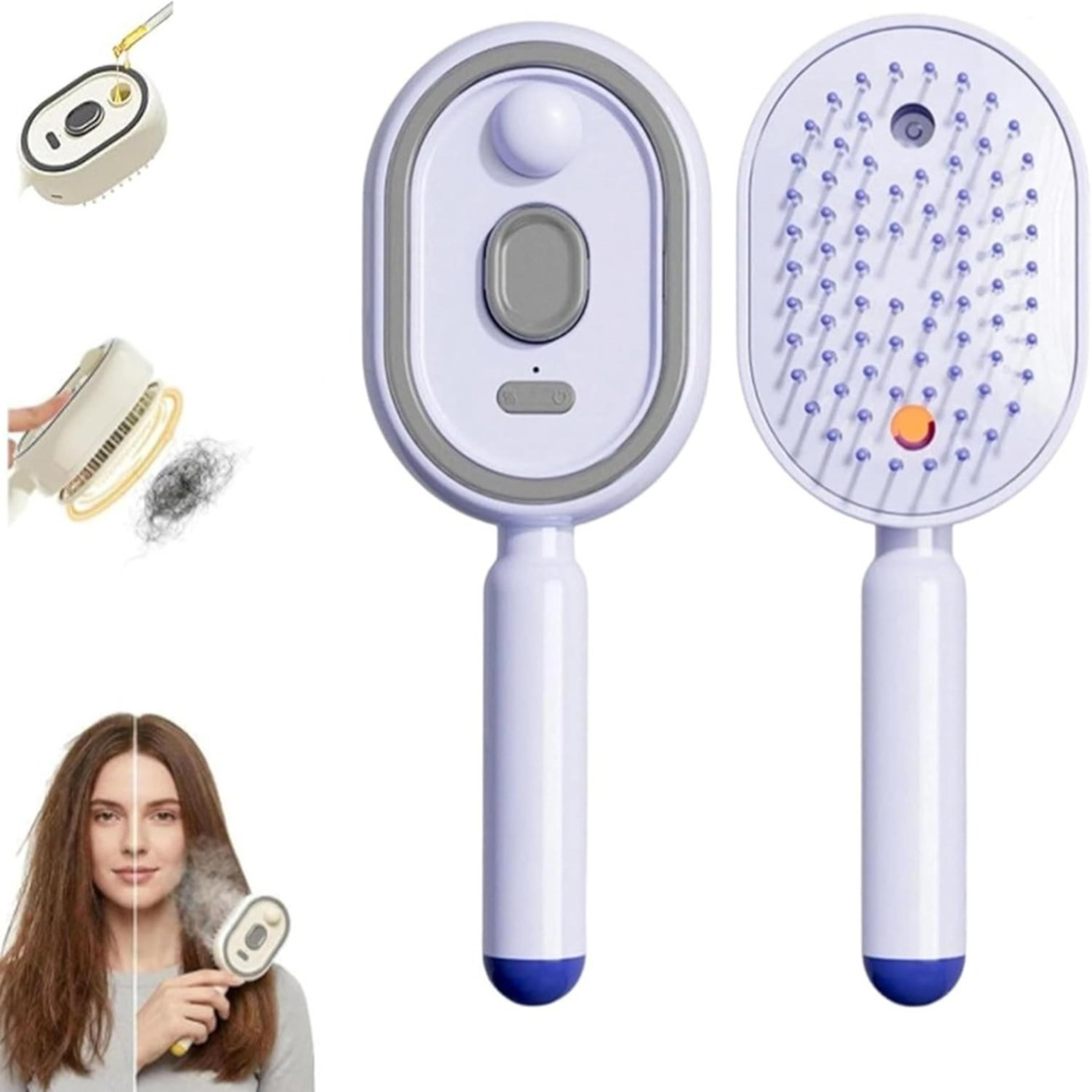 steamglow steam hair brush usb c rechargeable anti frizz hair straightening brush