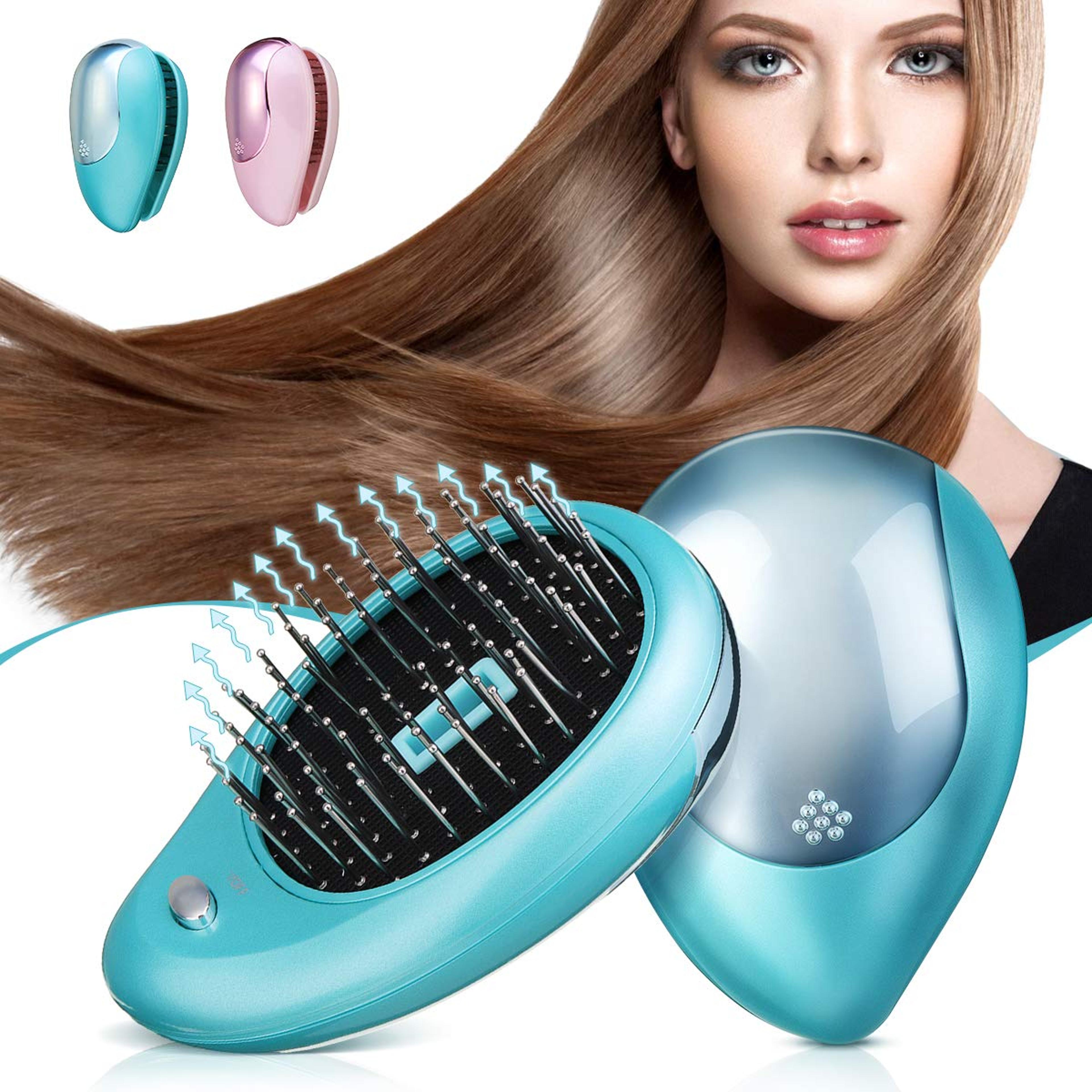 ionic hair brush with scalp massage anti static electric hair brush for smooth frizz free hair
