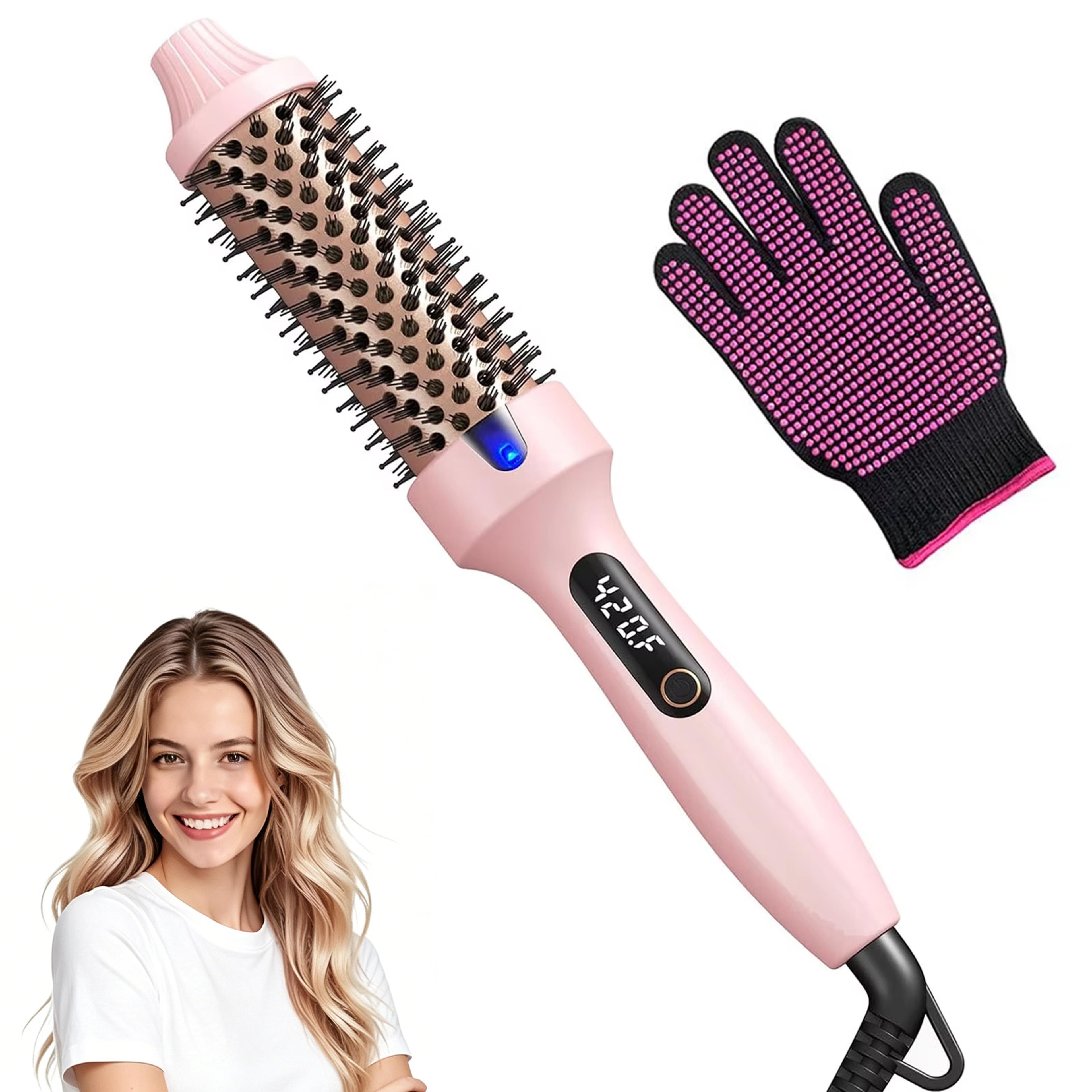 thermal brush blowout boost heated round brush with ionic technology & dual voltage