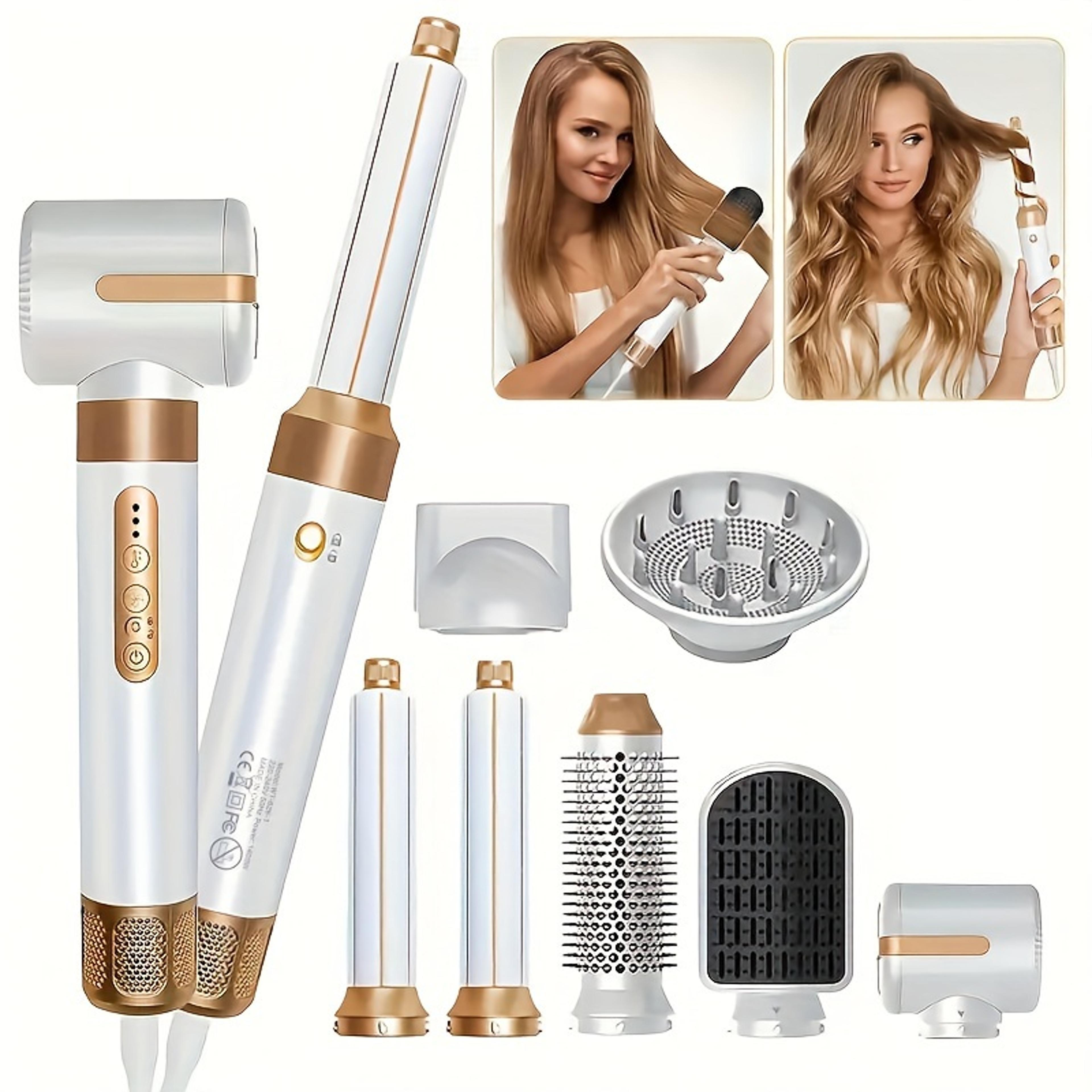 hair styler ionic hair dryer brush with hot air curling & volumizing attachments