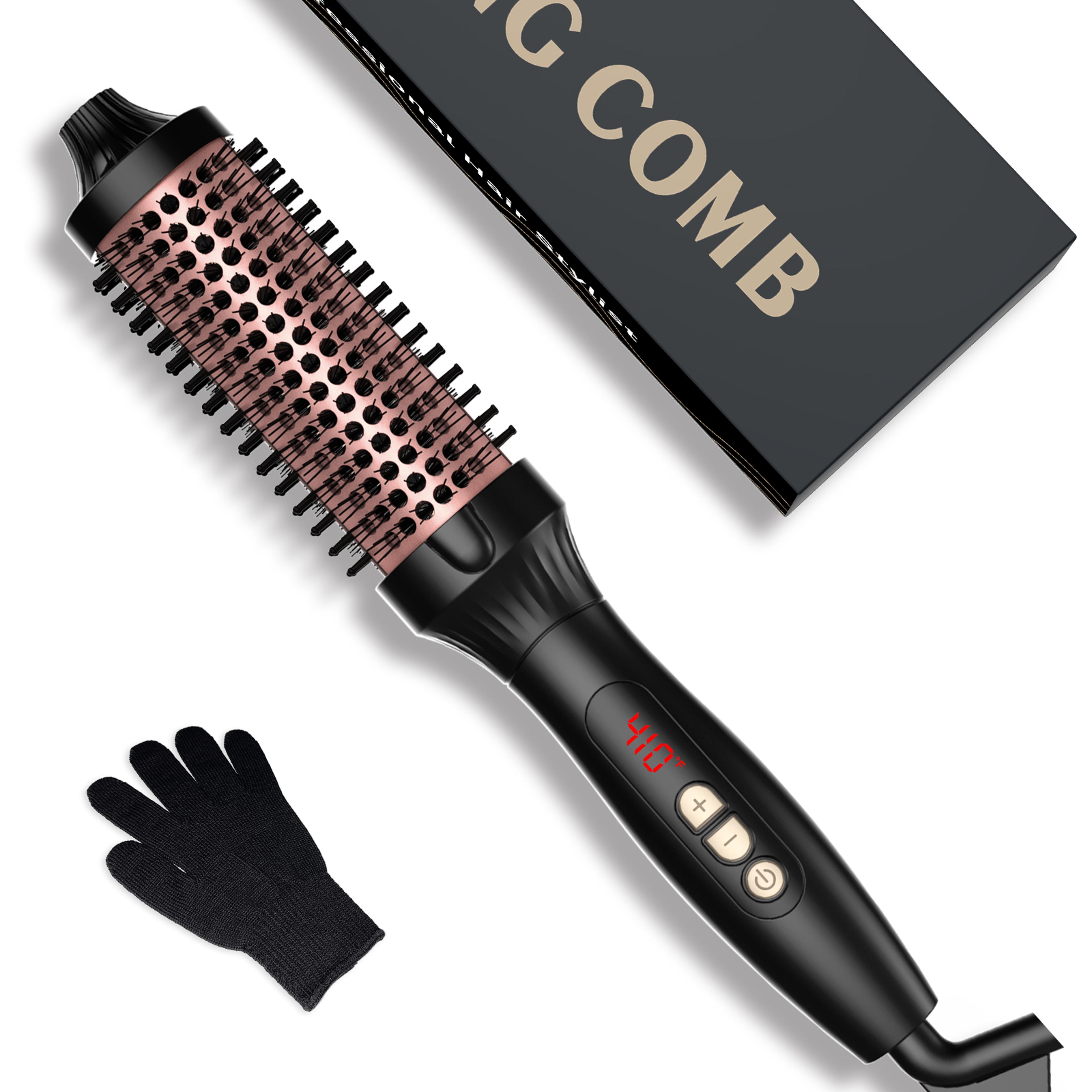 professional thermal brush hot air hair volumizer & straightener for fast salon blowouts