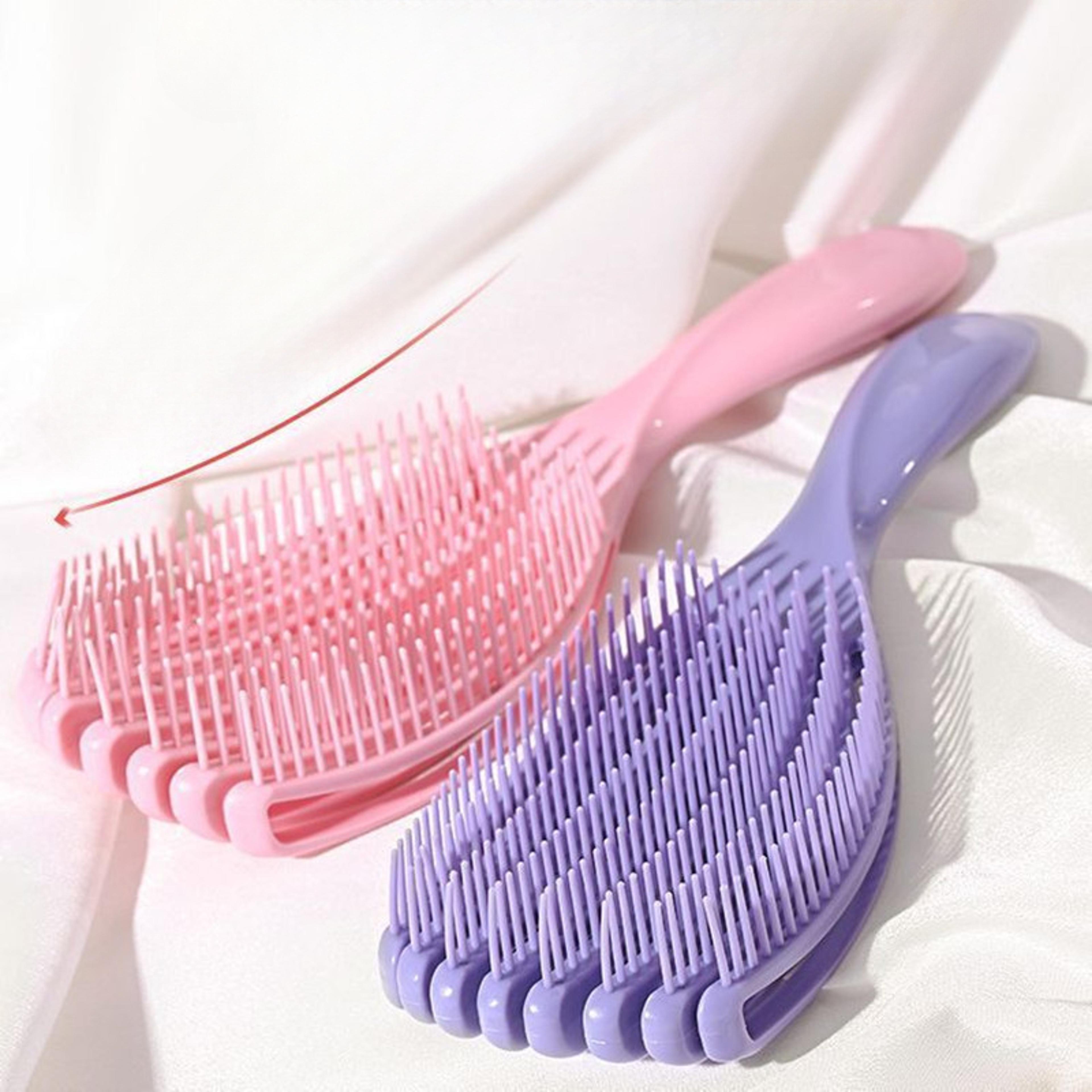 flexible octopus hair brush for curly & thick hair detangling and scalp massage