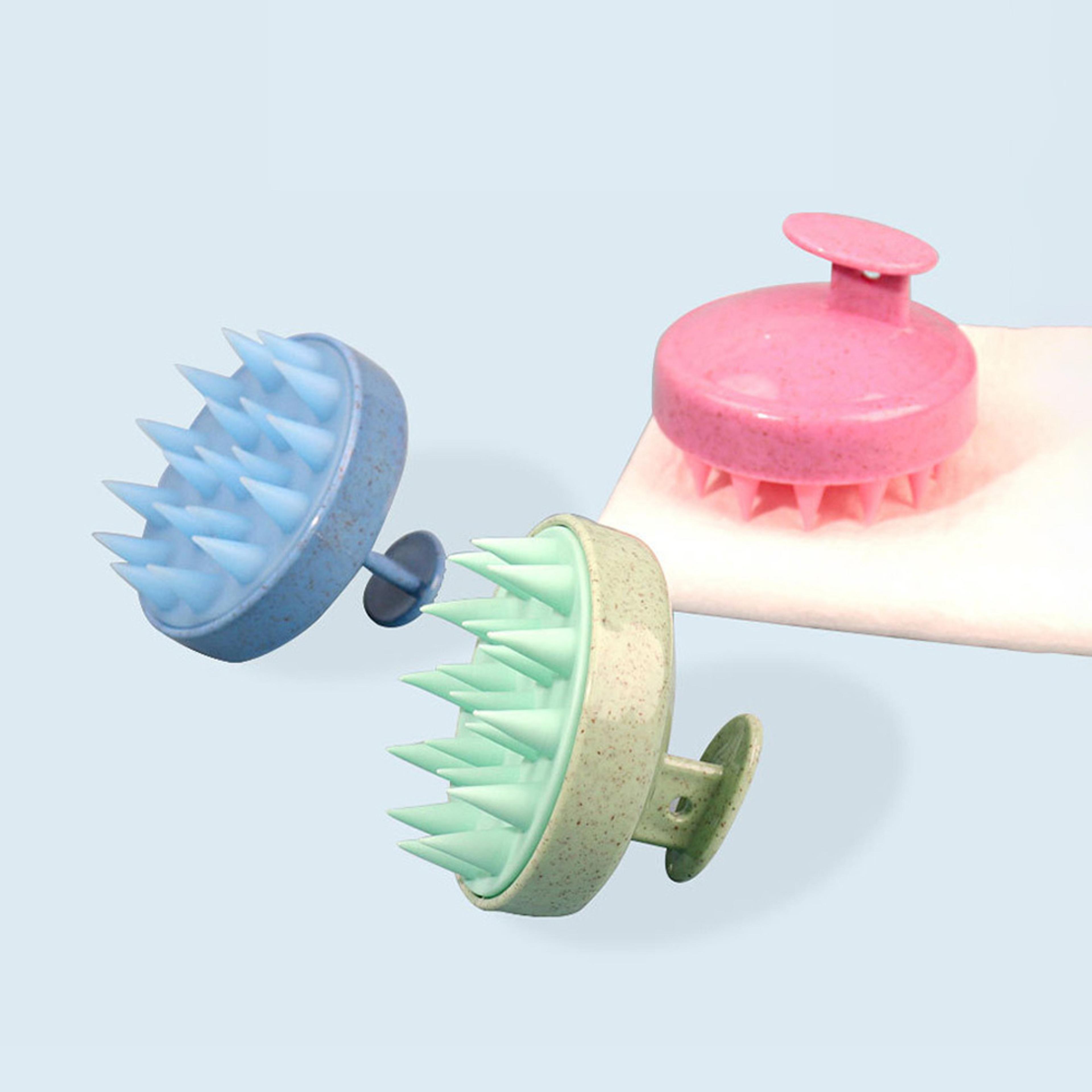 silicone scalp massager shampoo brush for deep hair & scalp cleansing