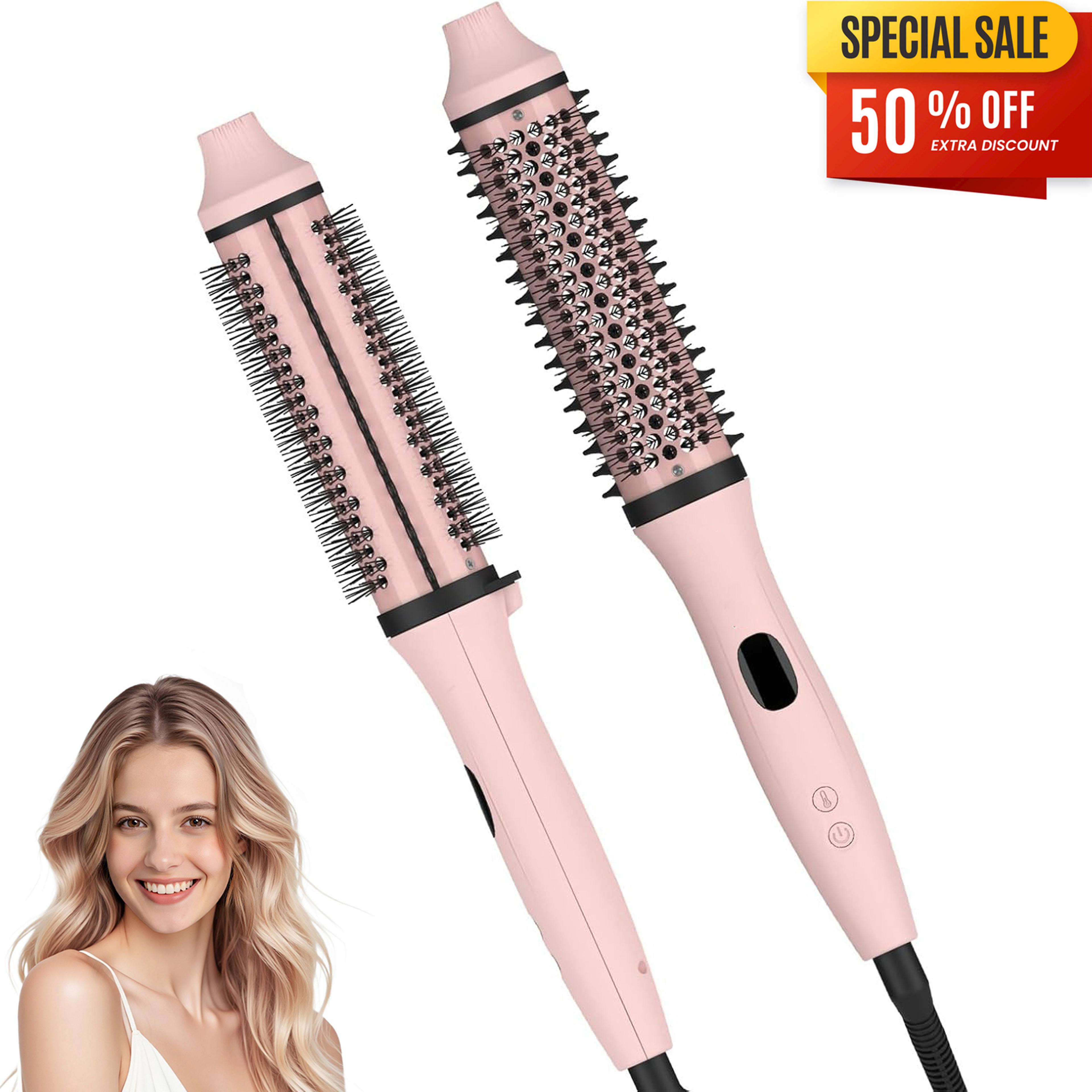 thermal brush heated round brush with ceramic ionic technology for blowout volume & soft curls