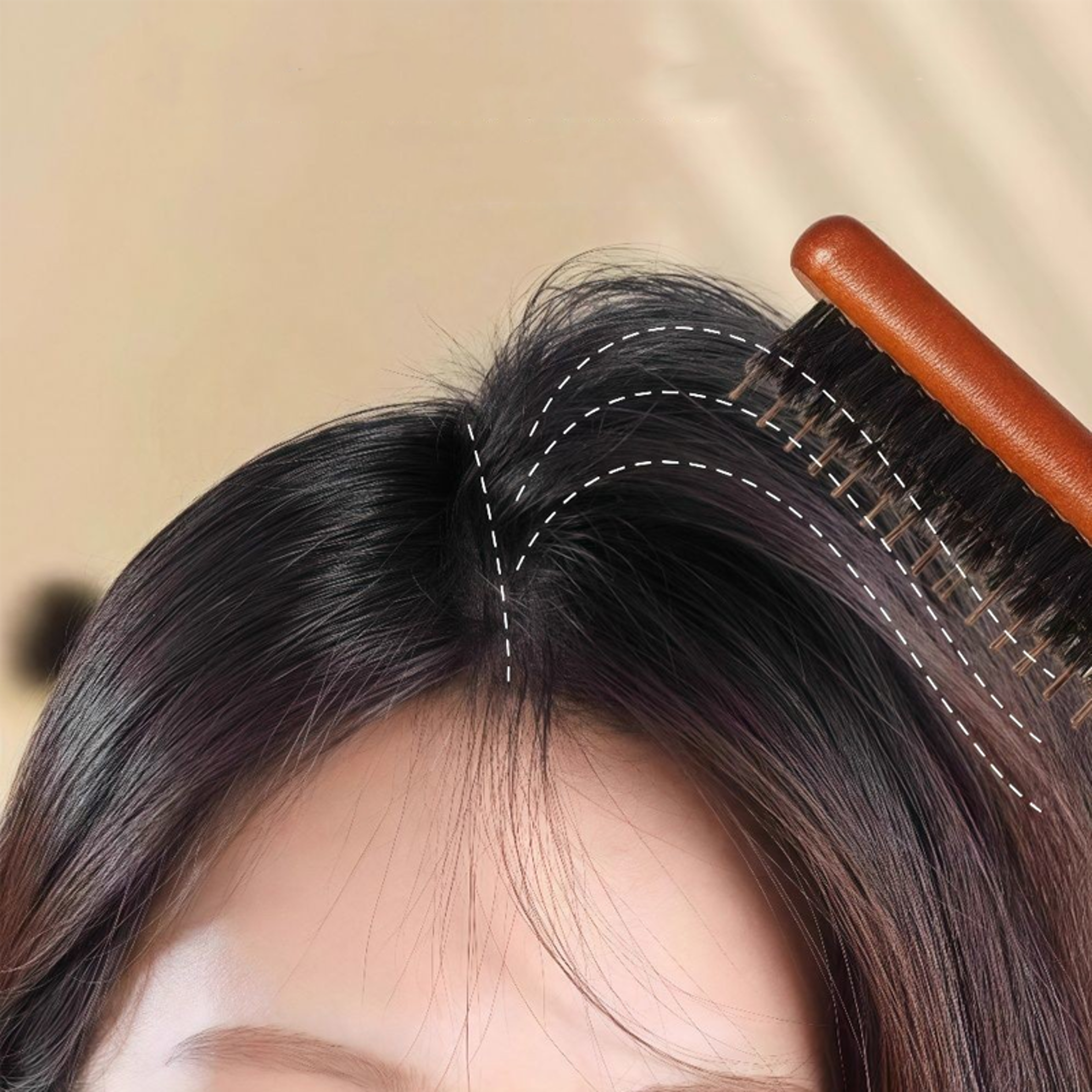 anti static hair brush with scalp massage handle for smooth detangling & hair styling