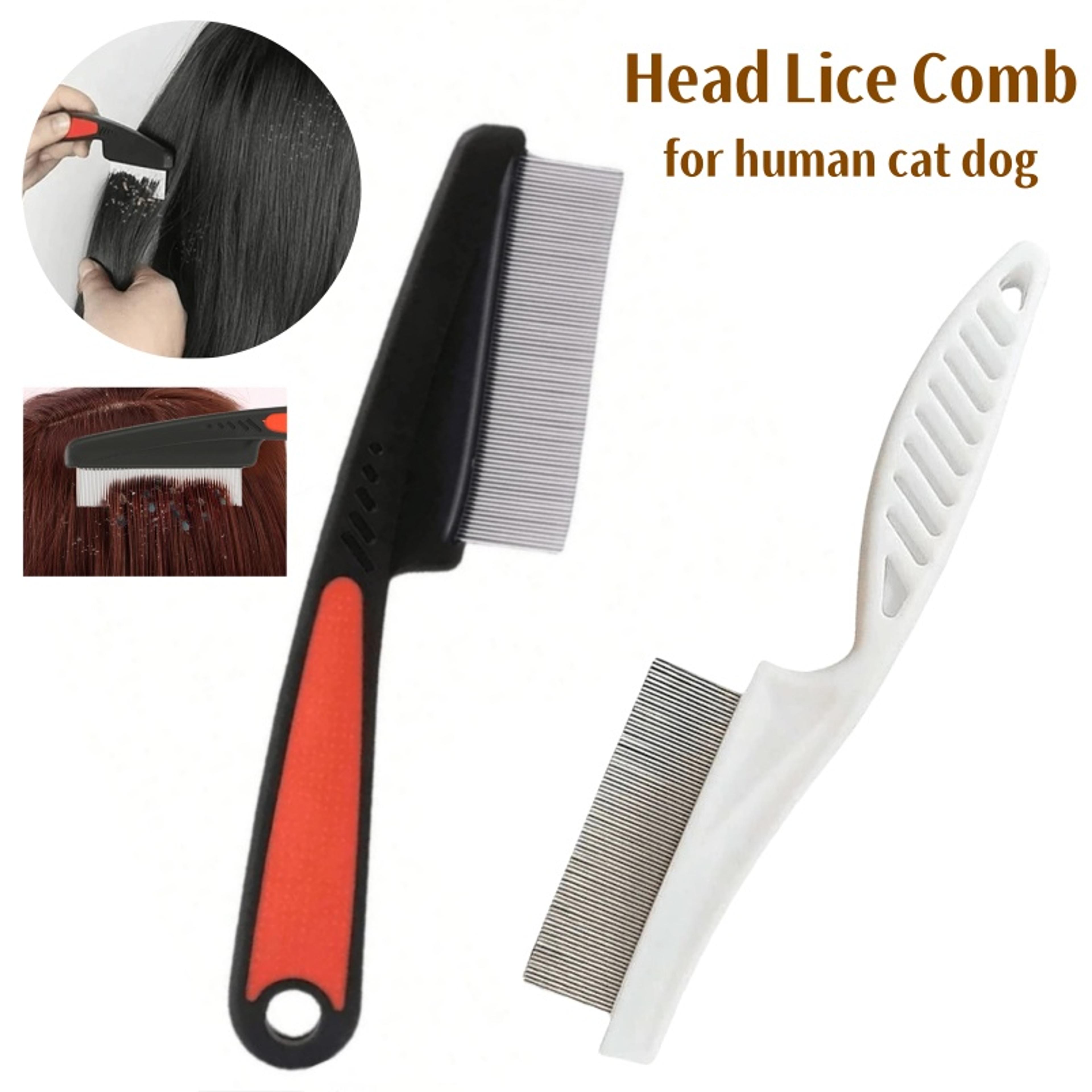 professional stainless steel head lice comb fine tooth nit removal comb for kids adults & pets