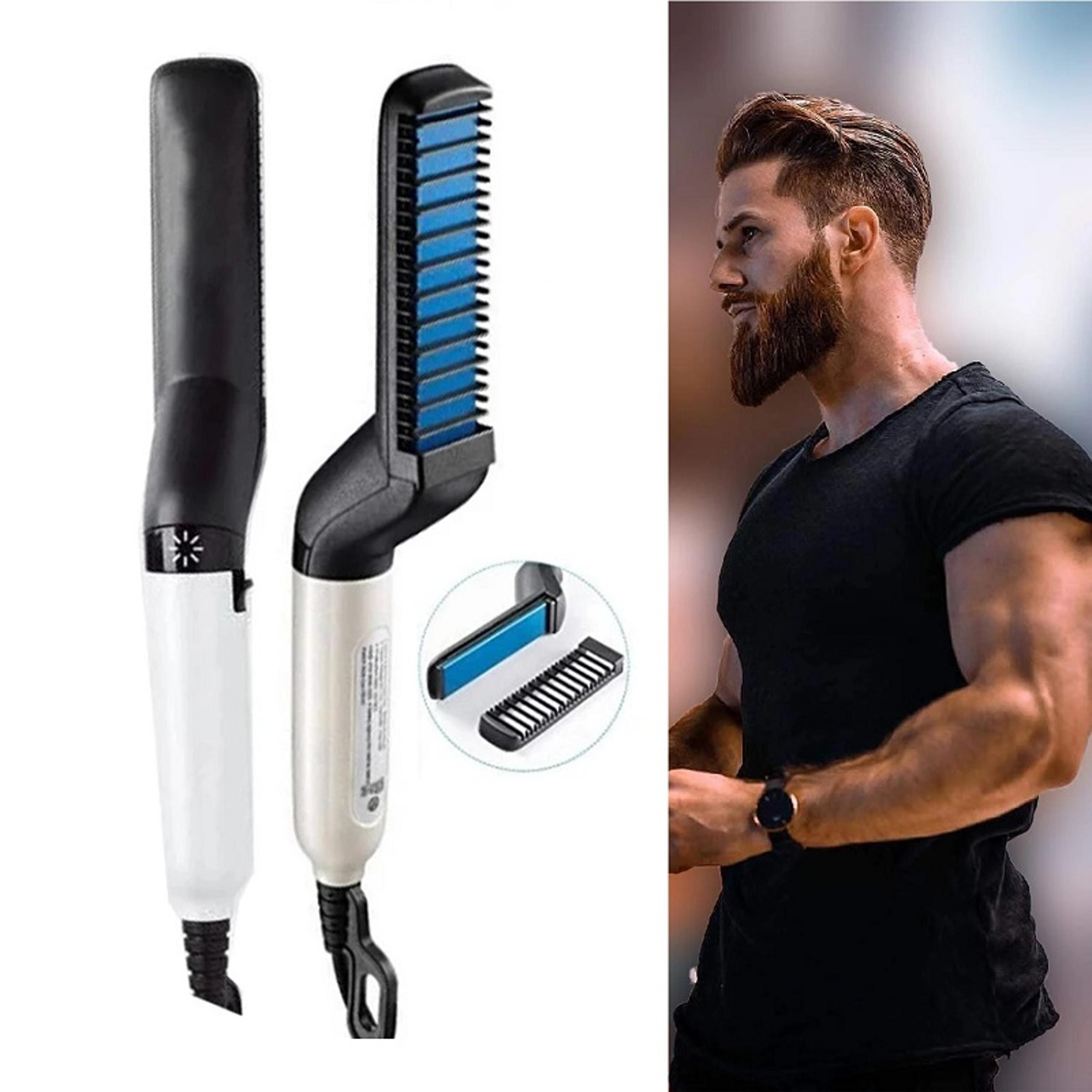 quickstyle beard straightener brush electric hair straightening comb for men