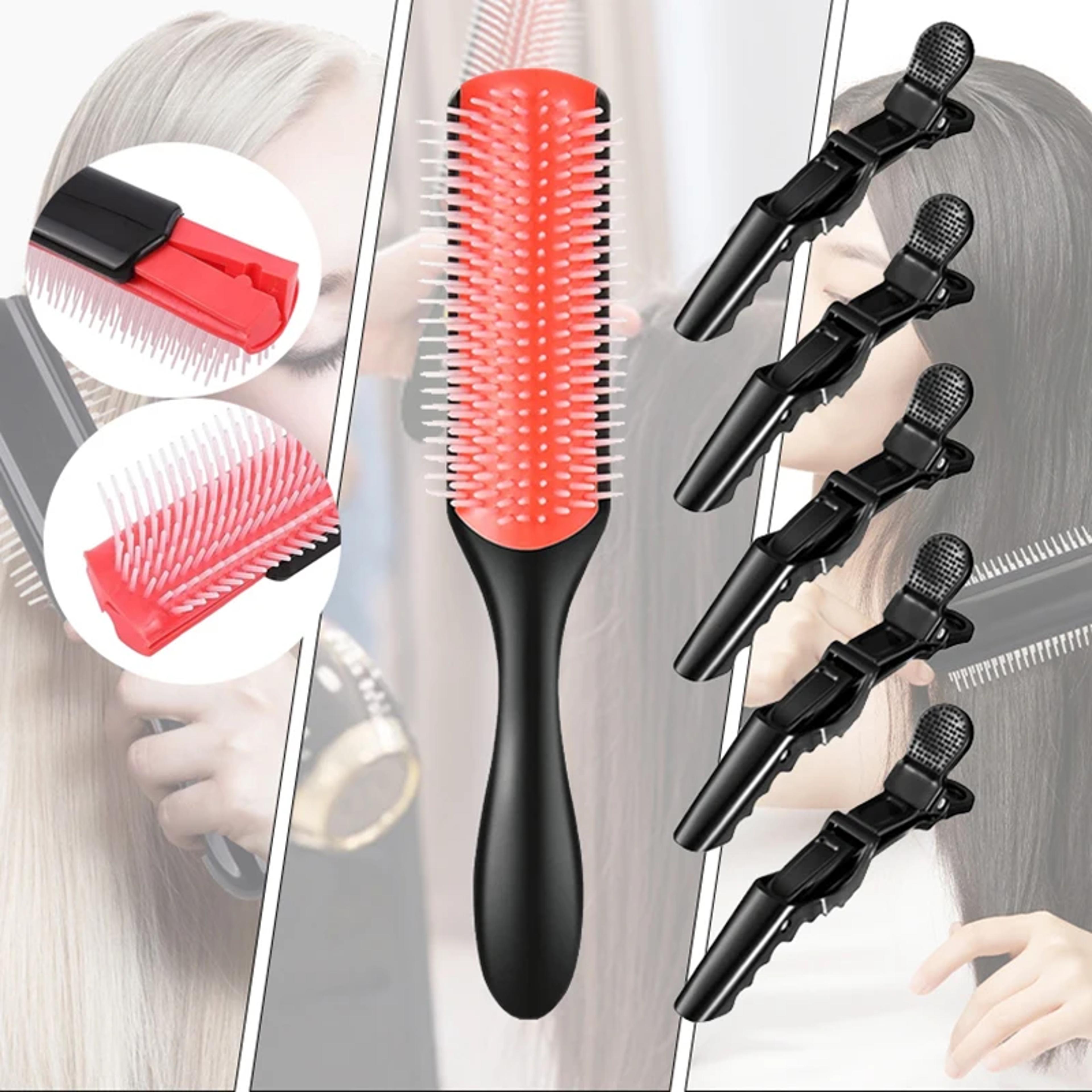 row detangling brush set for curly hair wet hair brush and scalp massage comb