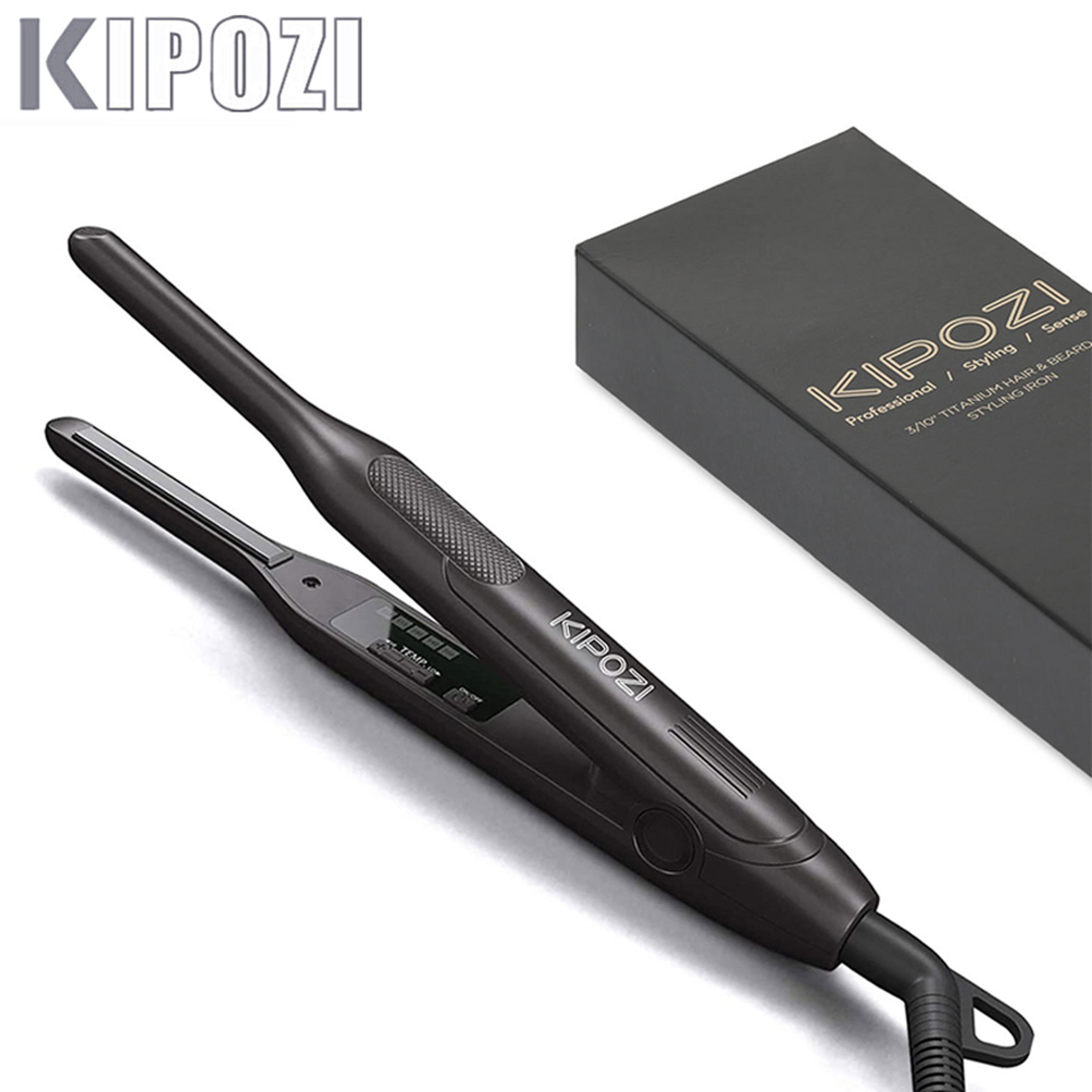 kipozi mini hair straightener titanium pencil flat iron for short hair pixie cuts & beard styling