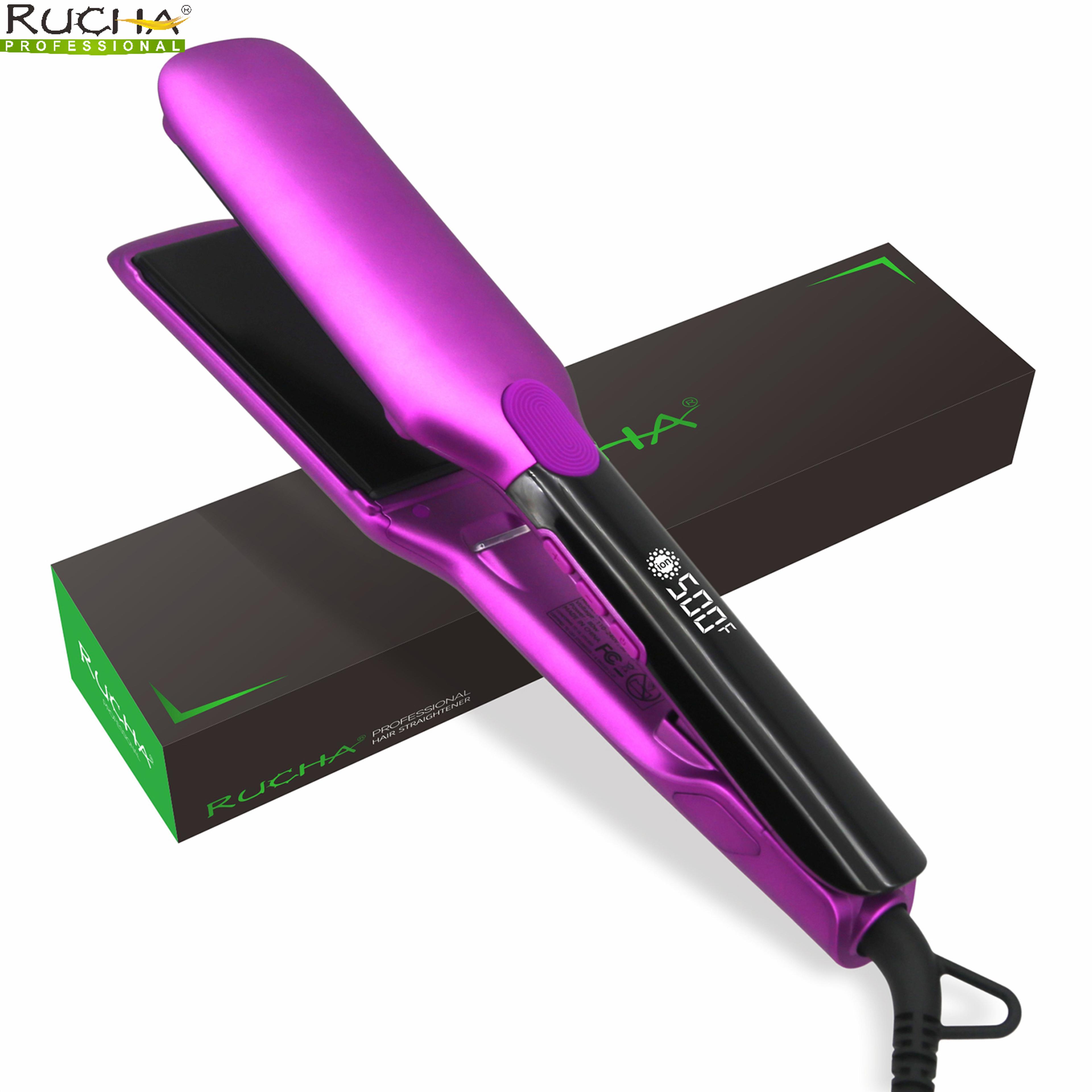 hair straightener with ceramic hair straightener plates and fast ptc heating
