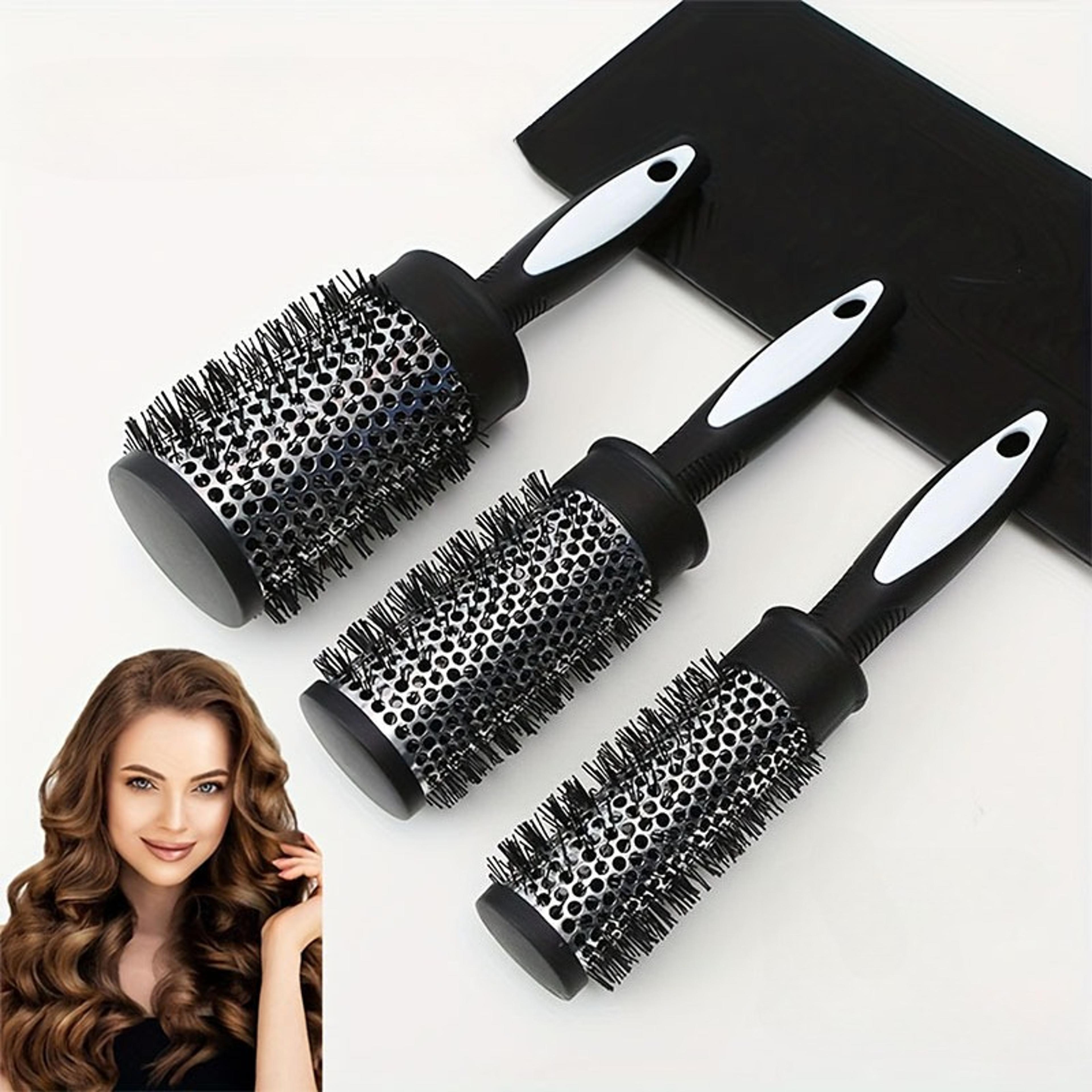 round brush hair styling brush with aluminum barrel for fast blowouts and smooth curls