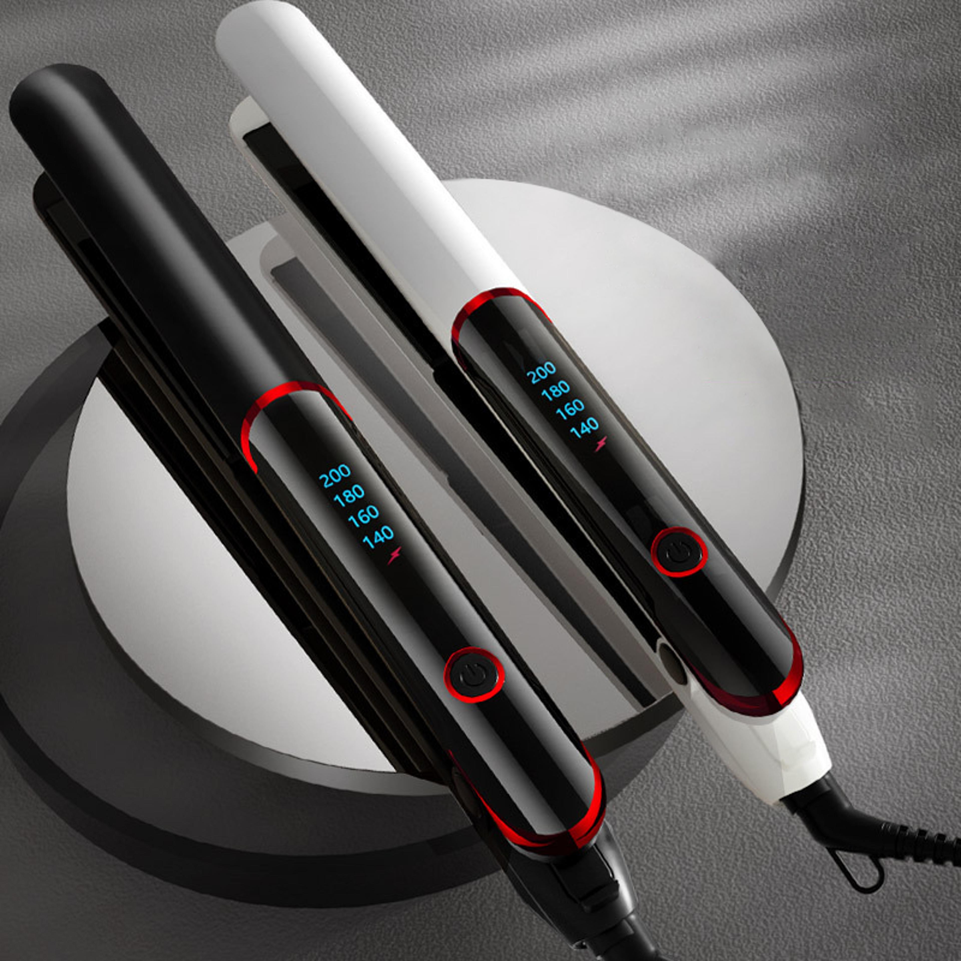 hair straightener and hair curler flat iron with negative ion ceramic fast heating