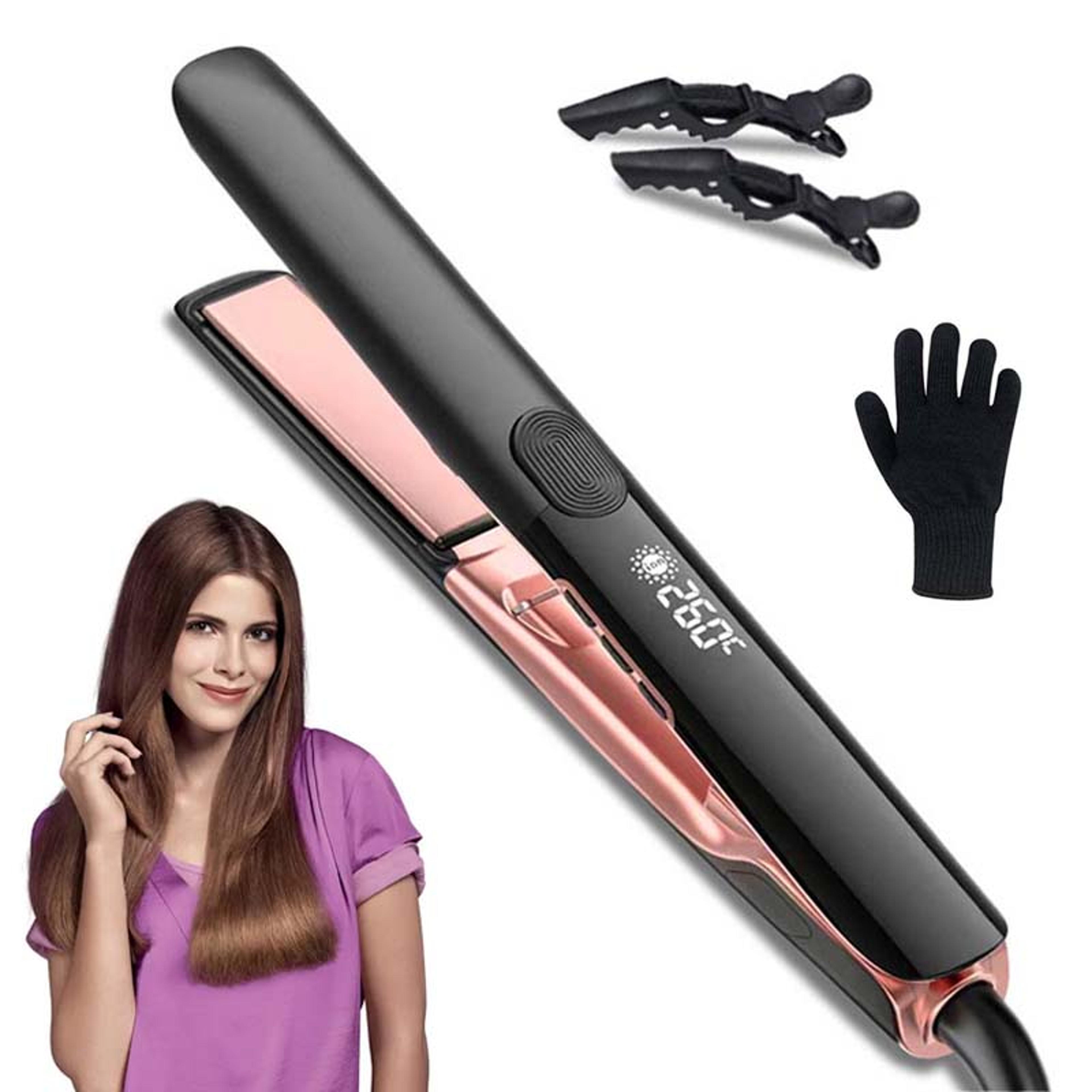 professional ceramic hair straightener flat iron with negative ion fast heat technology