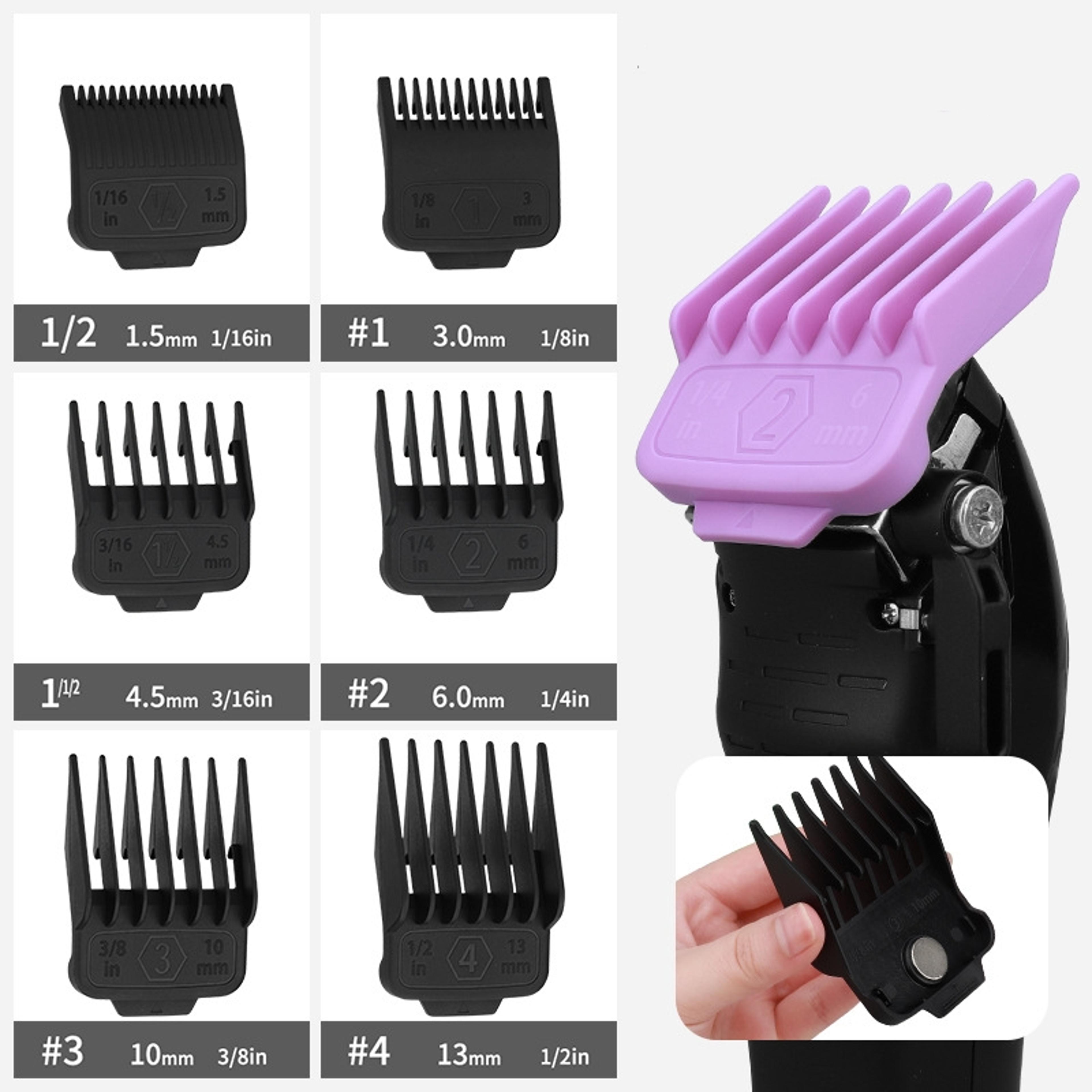 magnetic clipper guards for wahl hair clippers professional guide comb set