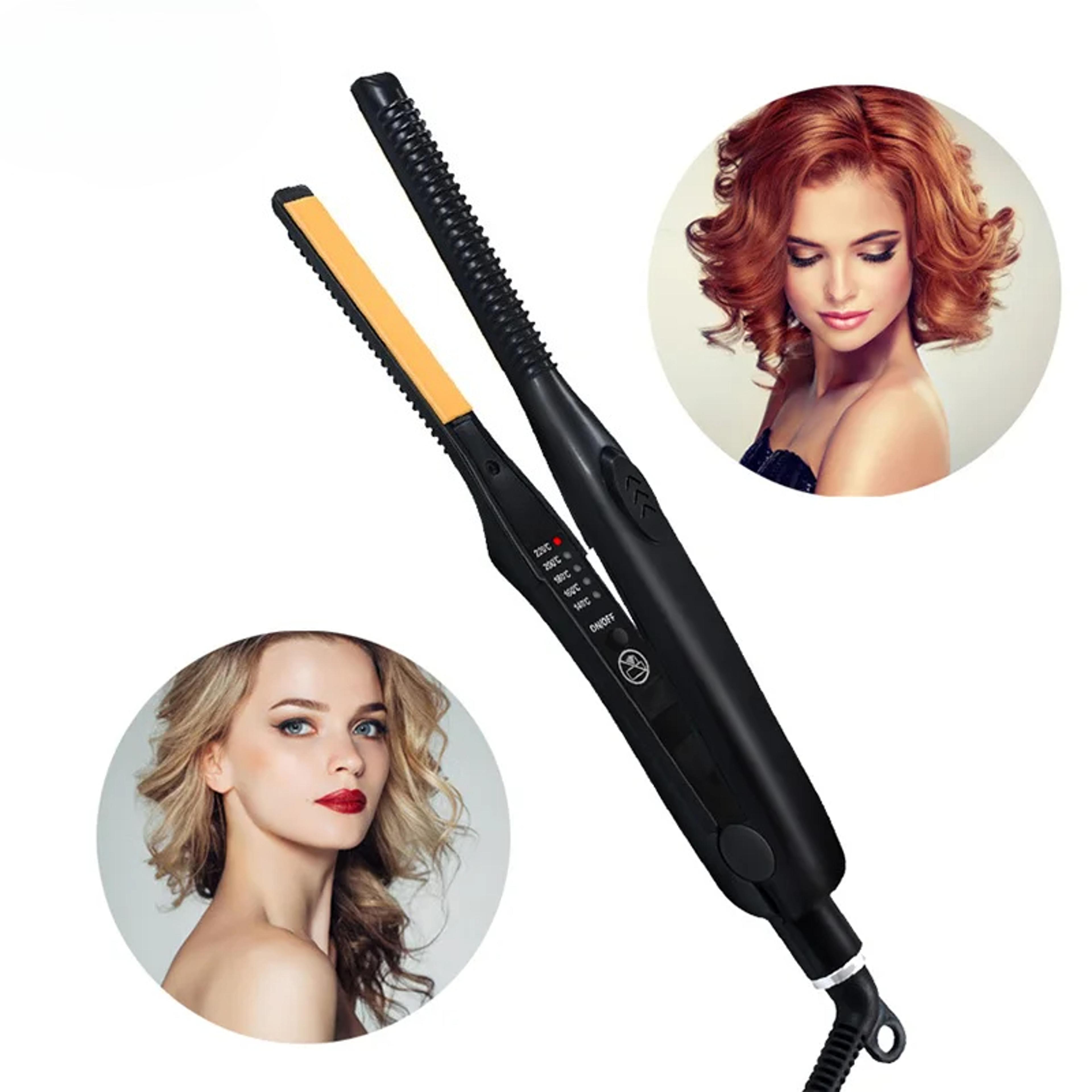 mini hair straightener and curler ceramic travel flat iron with adjustable temperature