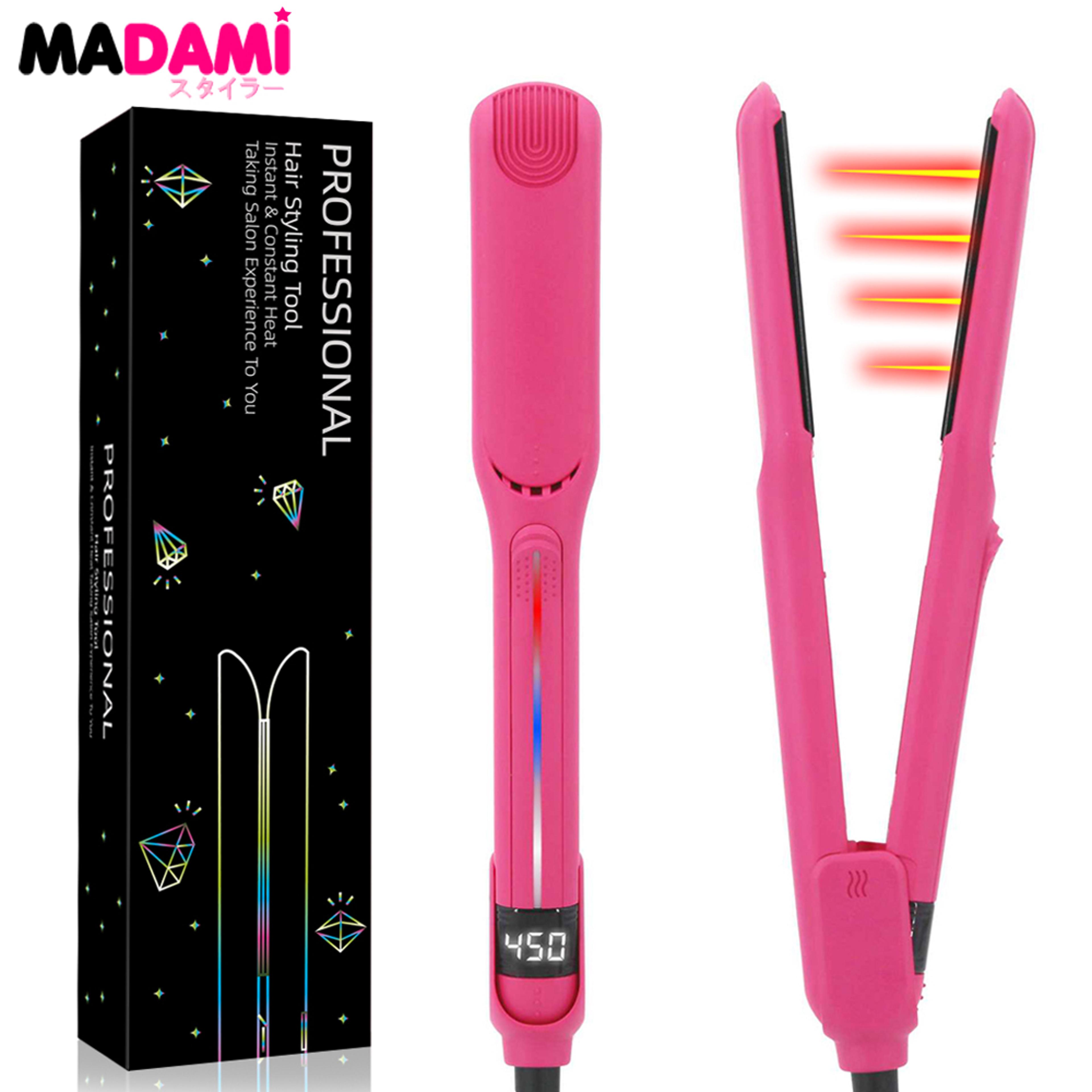 infrared hair straightener ceramic flat iron and curler professional hair styler