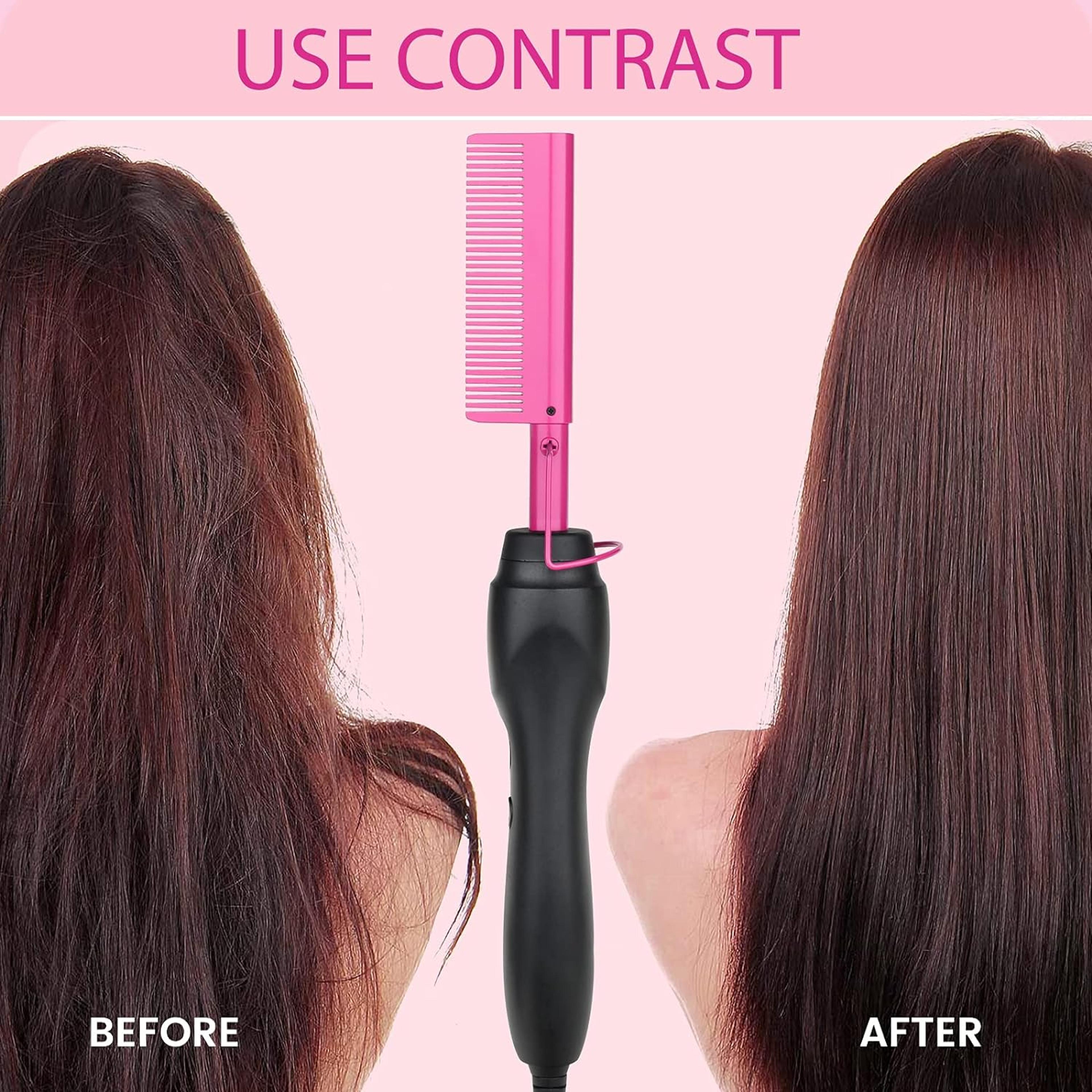 portable hot comb hair straightener fast heating anti scald styling comb