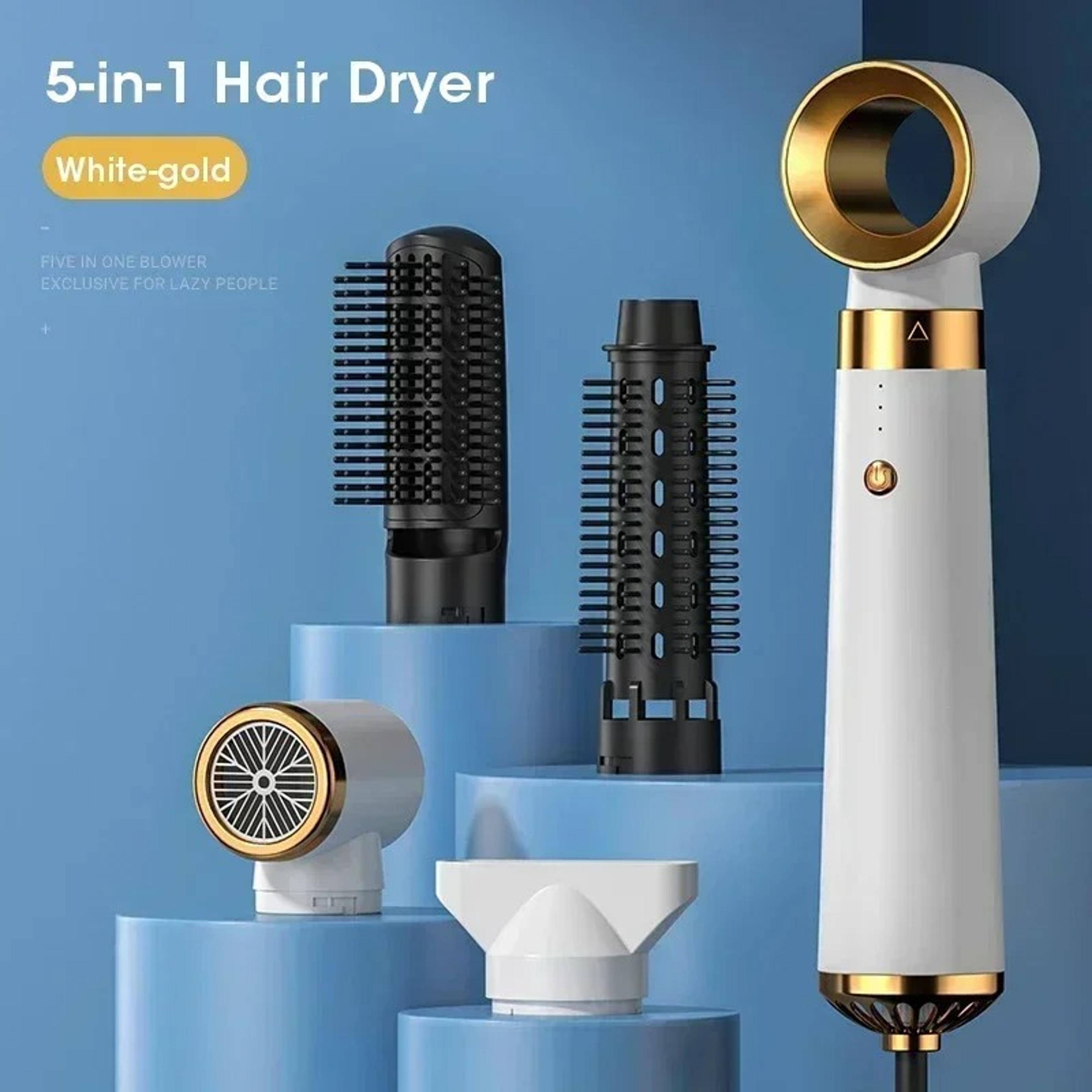 hair dryer brush with hot air styler for fast drying curling & straightening