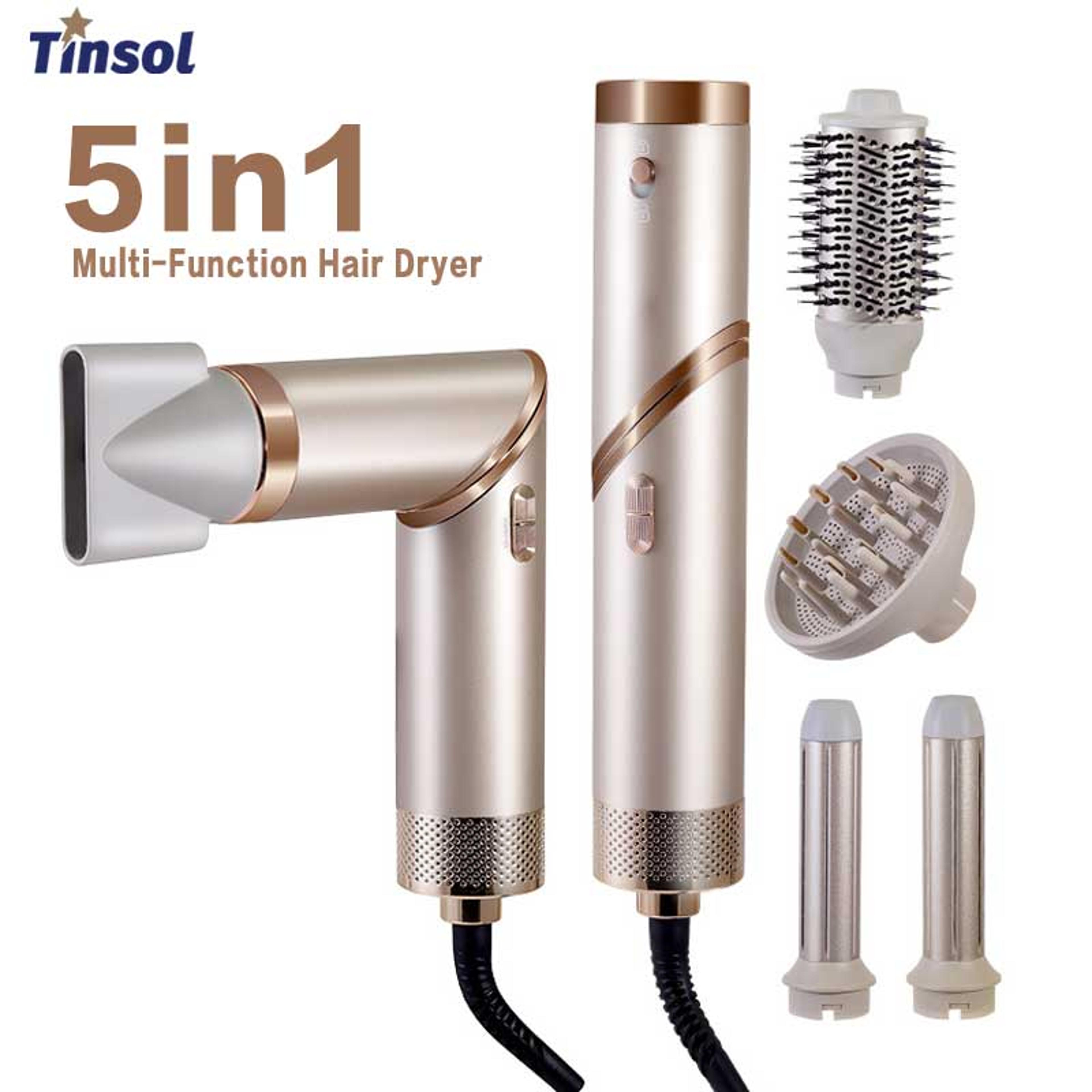 hair dryer brush with negative ion hot air styling tool and curler set
