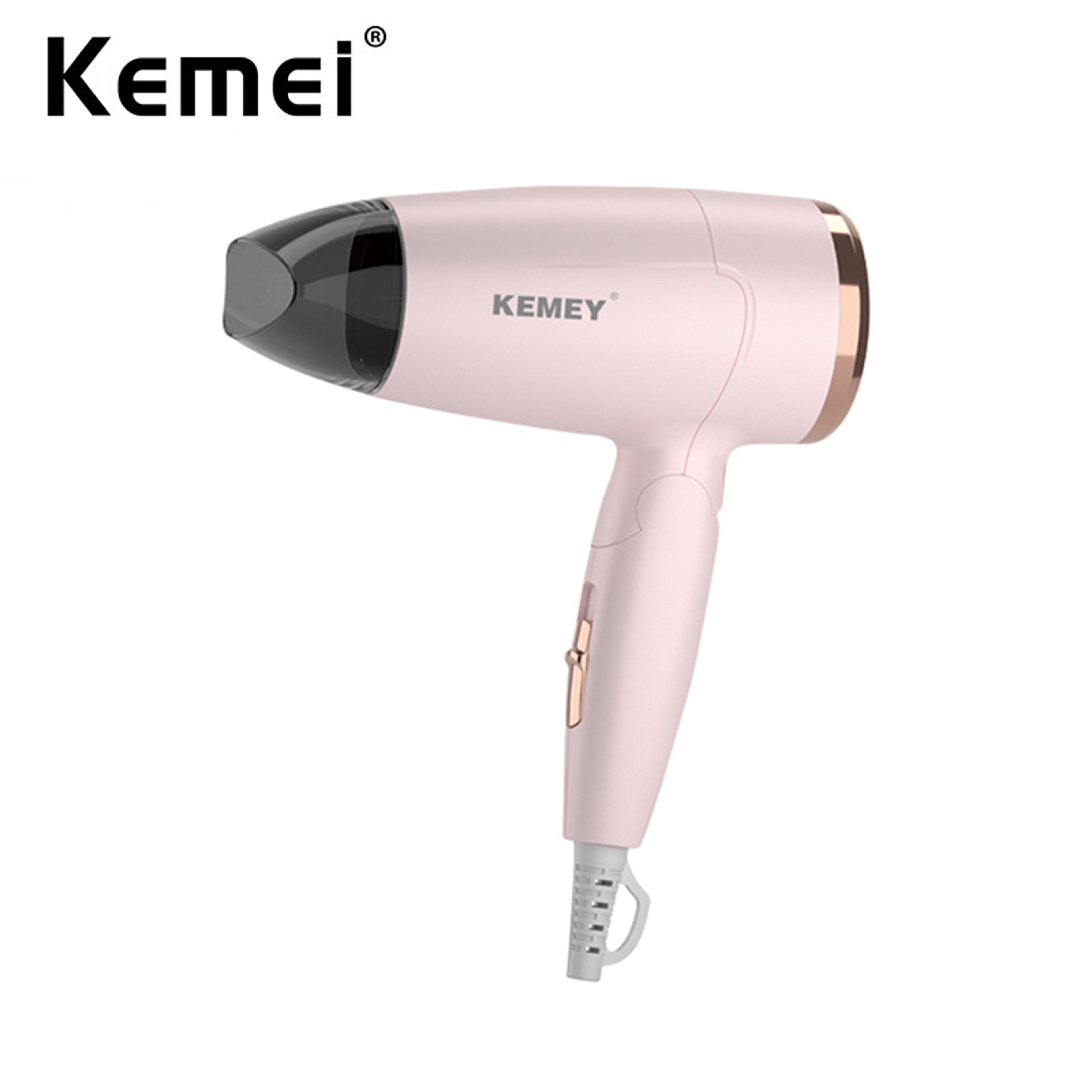 kemei travel hair dryer foldable compact portable hair dryer for fast everyday drying