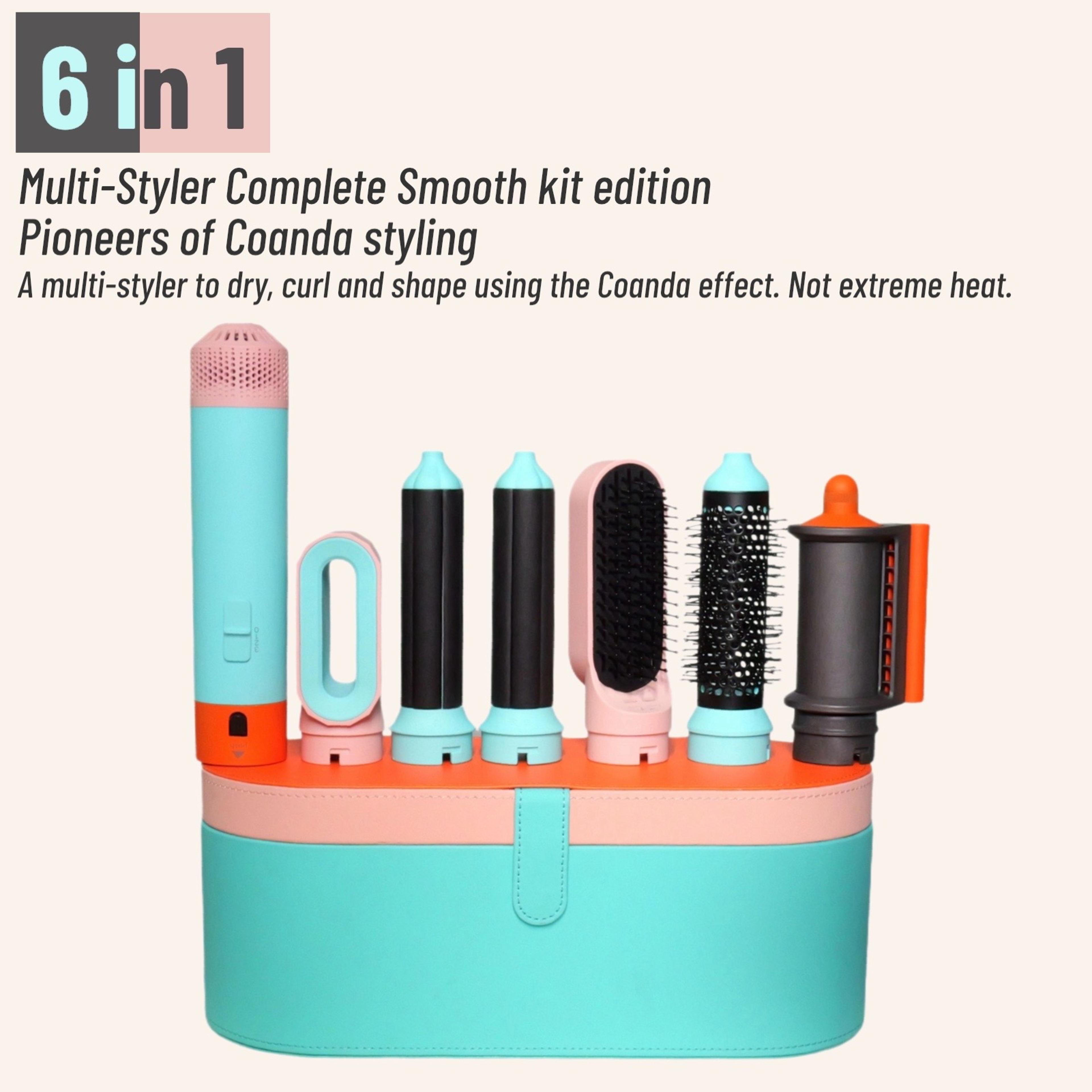 hair styler hot air brush with curling barrel and hair dryer brush