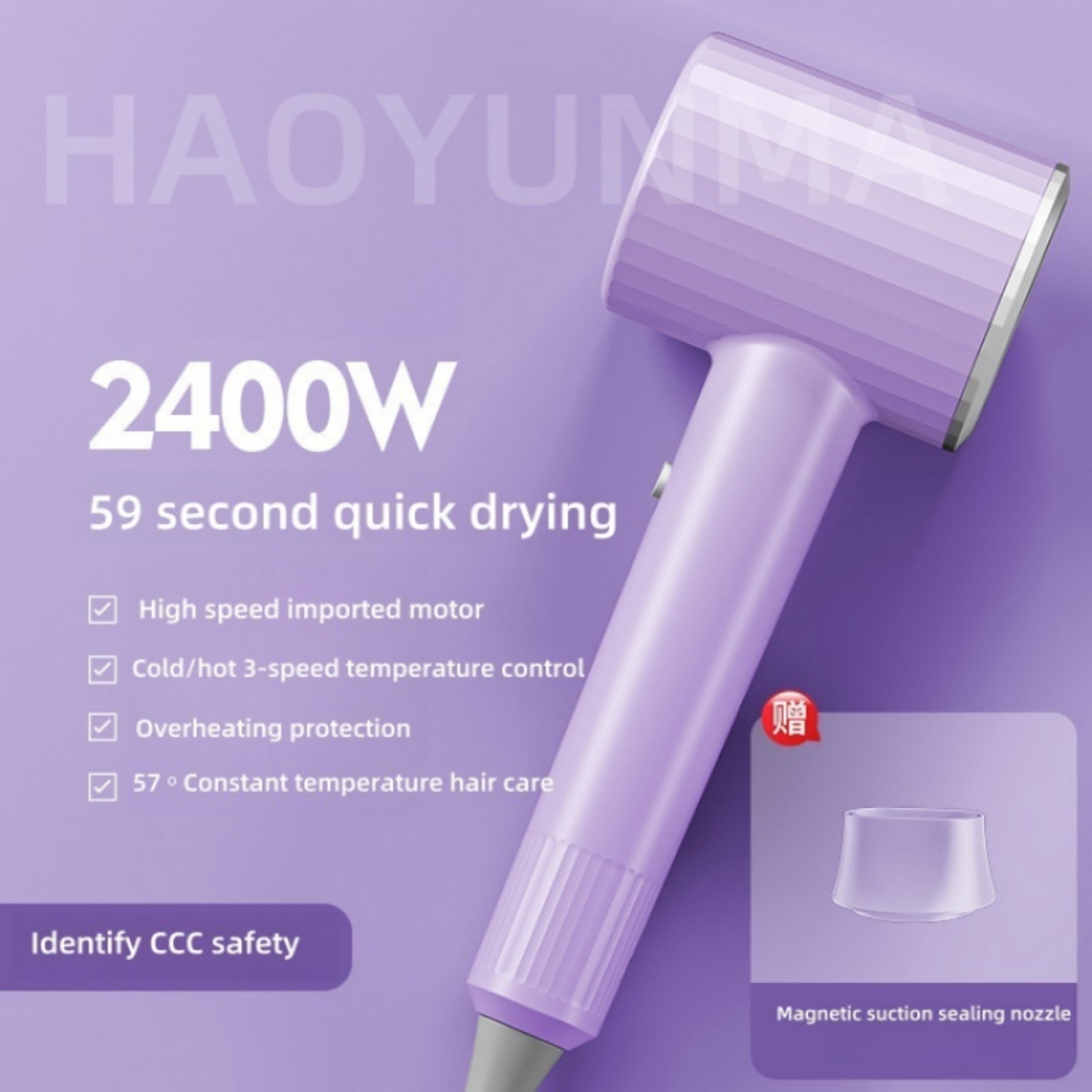 ionic hair dryer with magnetic nozzle for fast salon quality styling