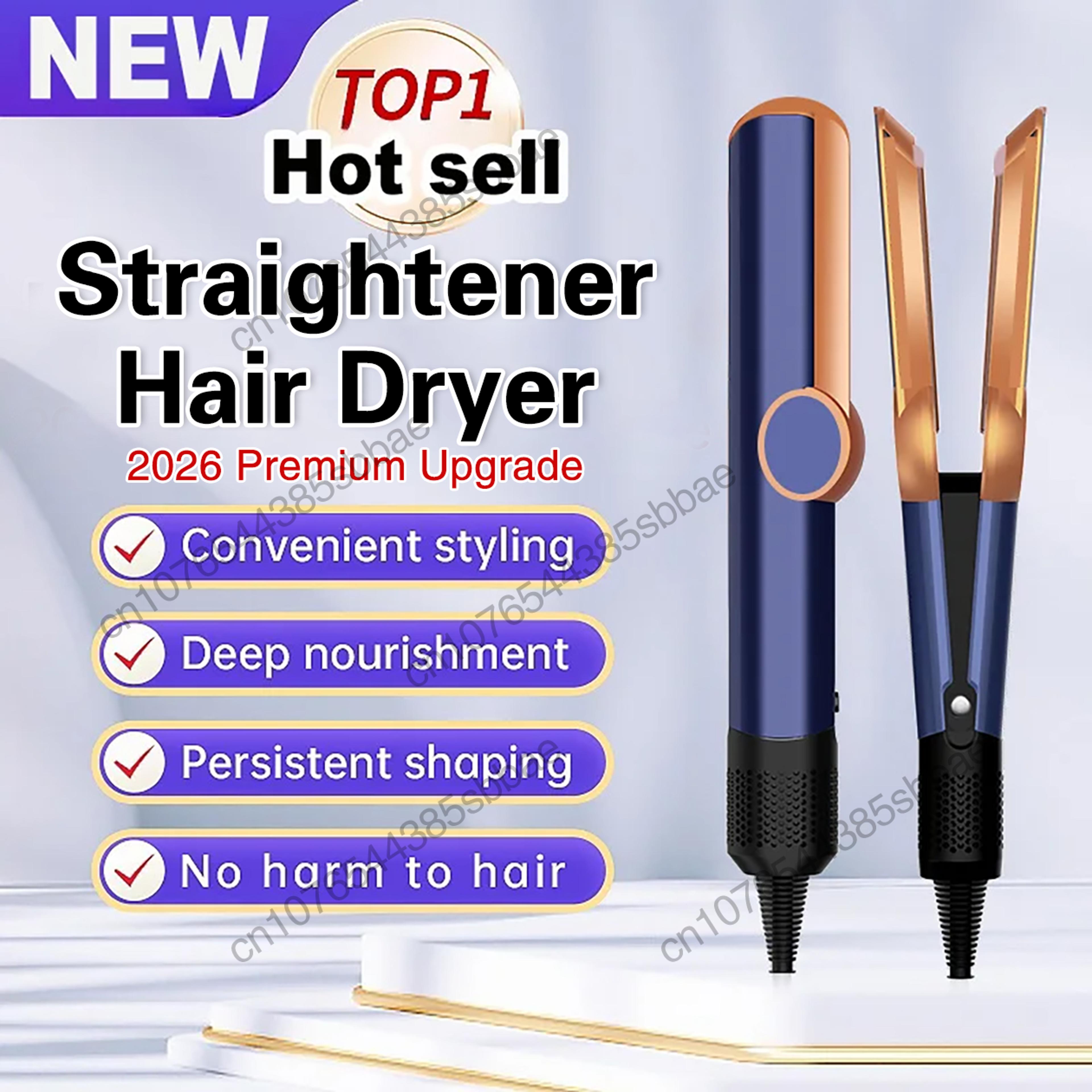 hair dryer straightener with negative ion hair styler for wet & dry hair