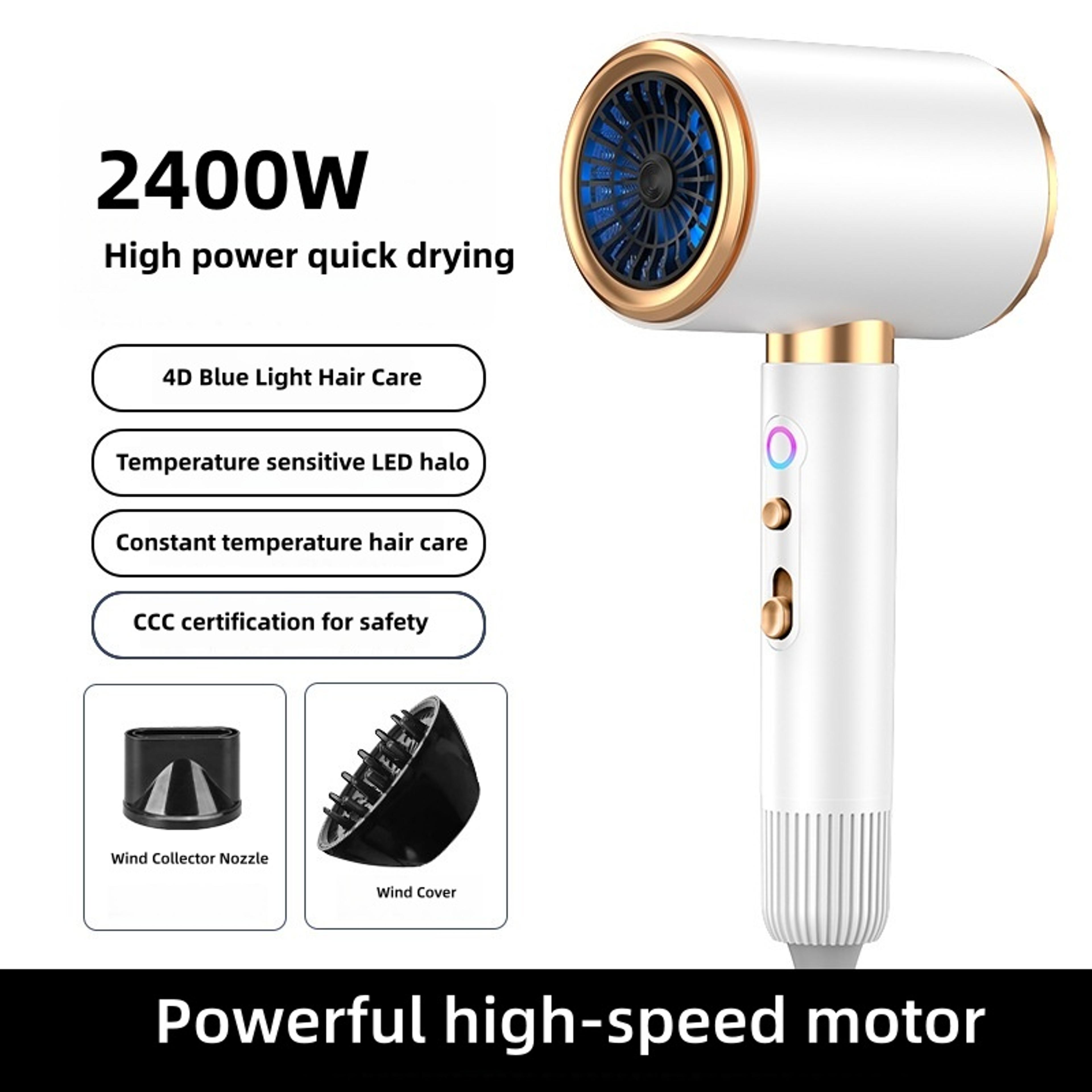 high speed hair dryer with negative ion technology for fast drying and frizz free styling