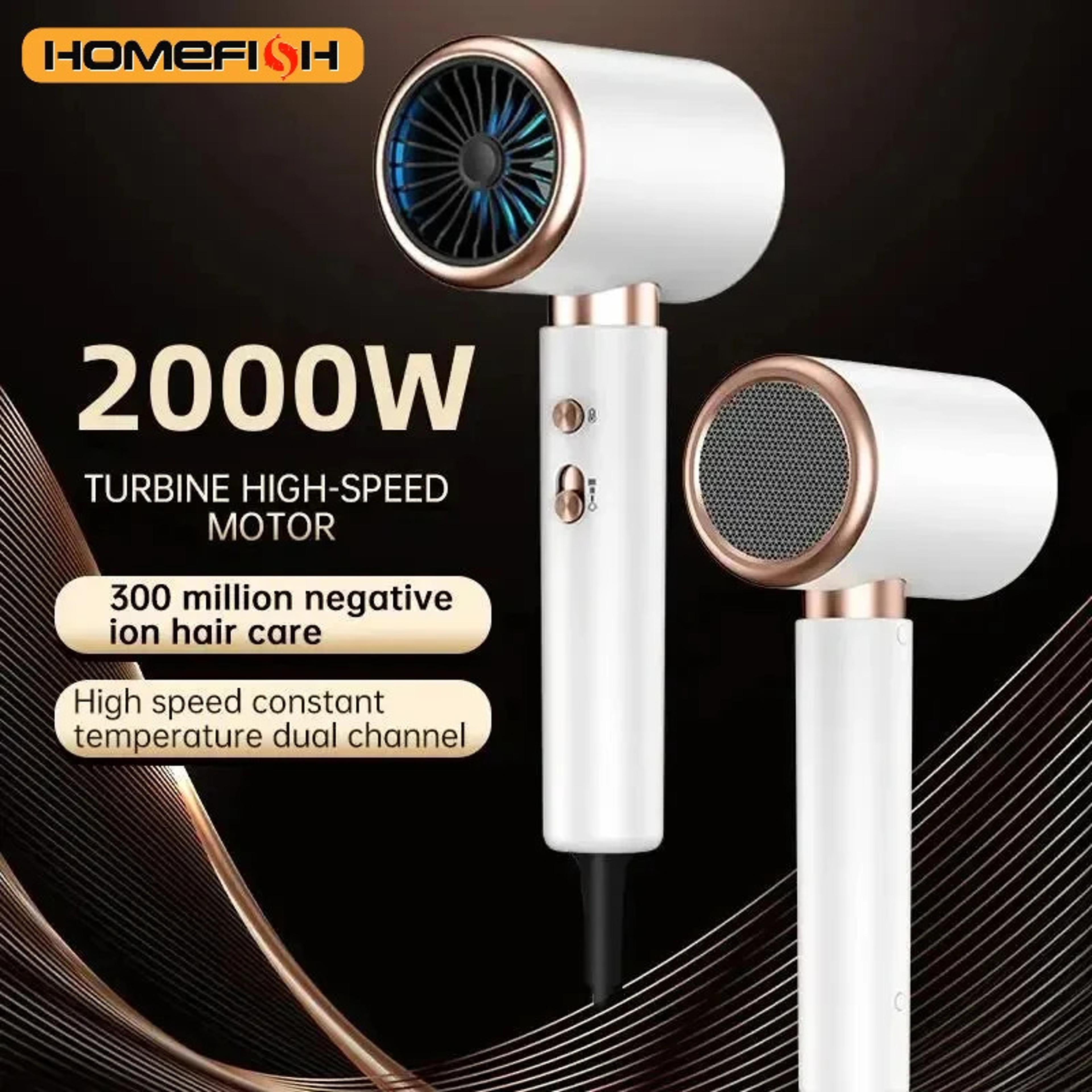 high speed hair dryer with turbine airflow fast dry hair dryer for home & salon