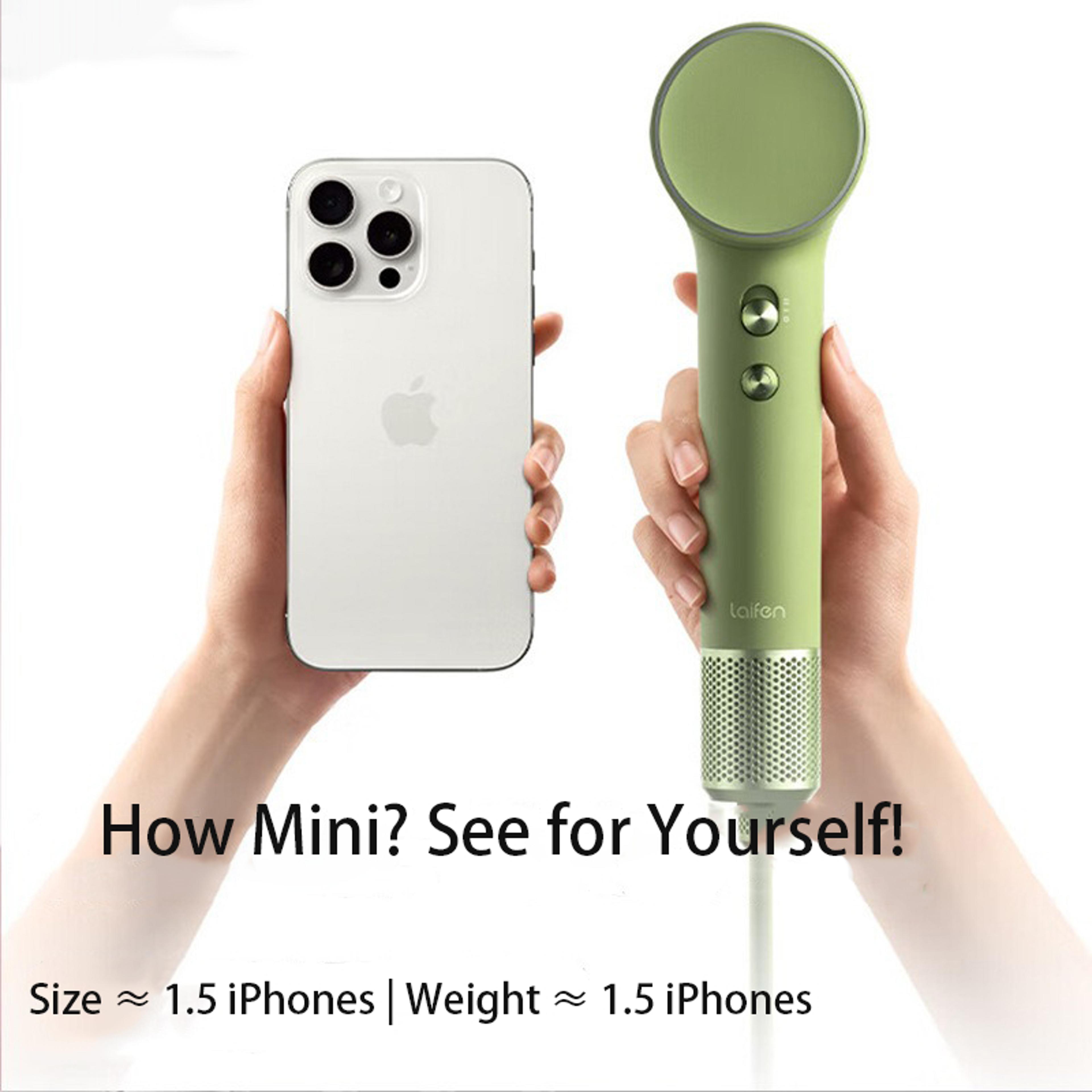 laifen mini high speed hair dryer portable travel hair dryer with child mode & negative ion care