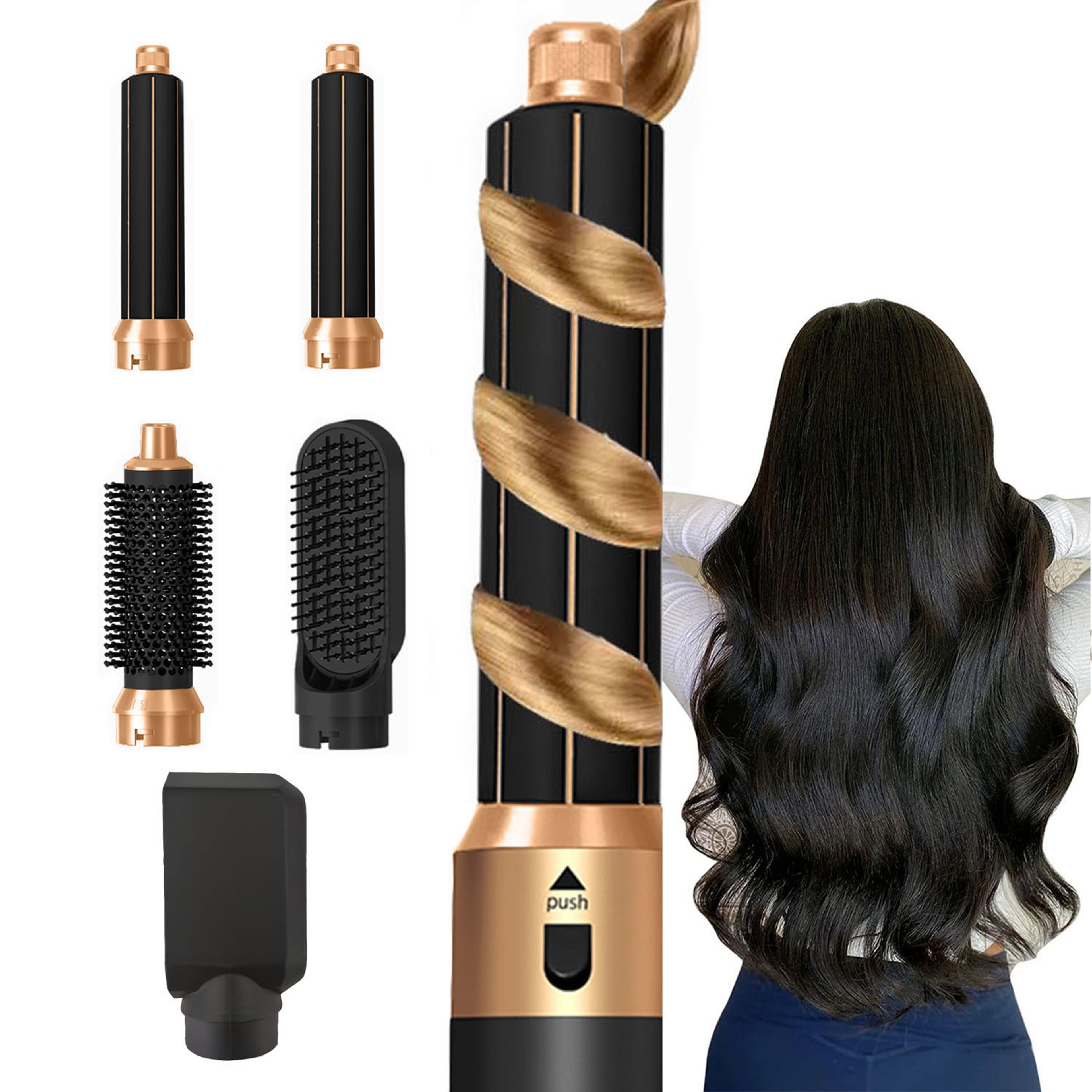 hair styler hot air brush & hair dryer brush curling and straightening set