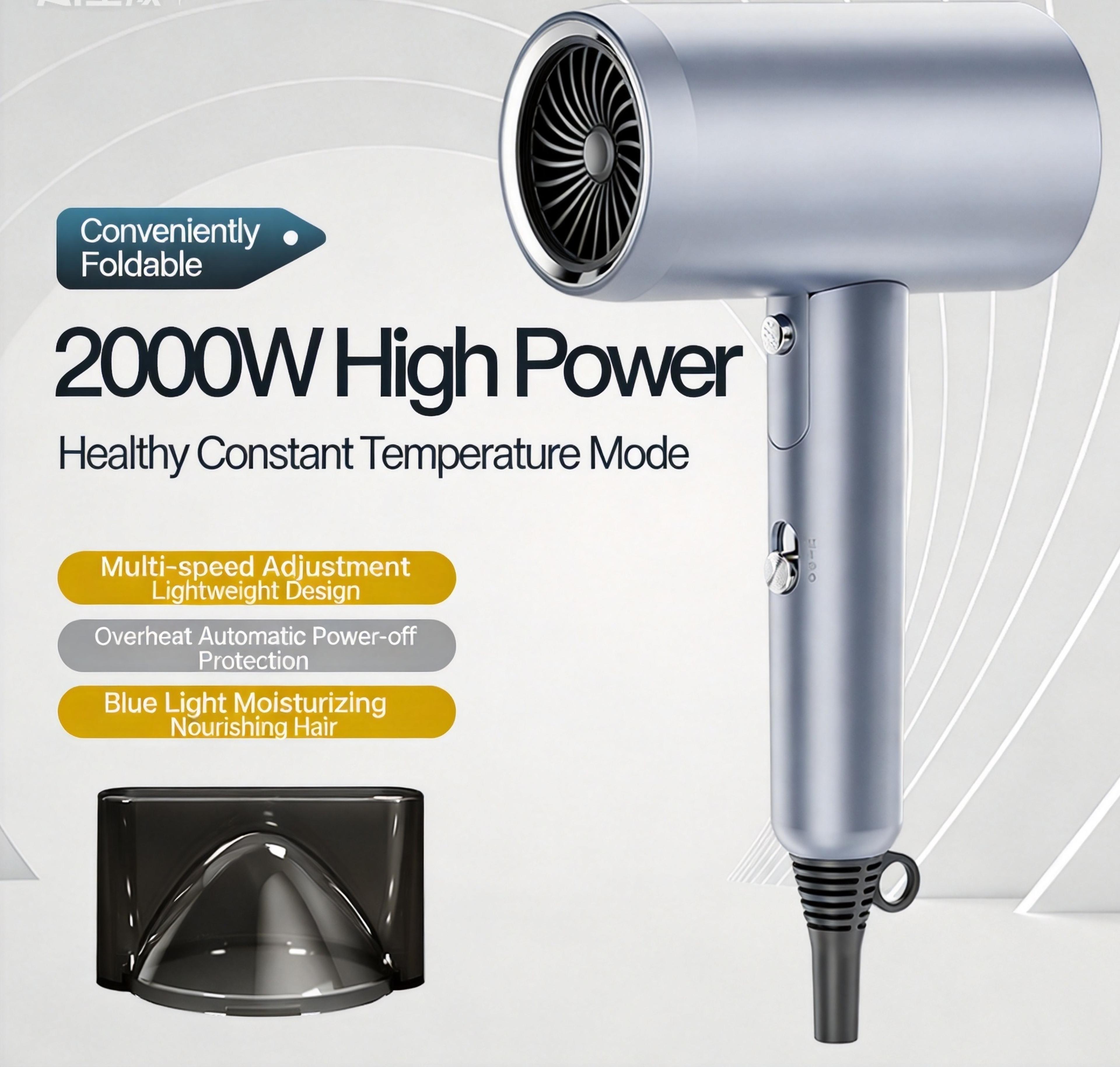 professional ionic hair dryer fast dry blow dryer with hot & cold air