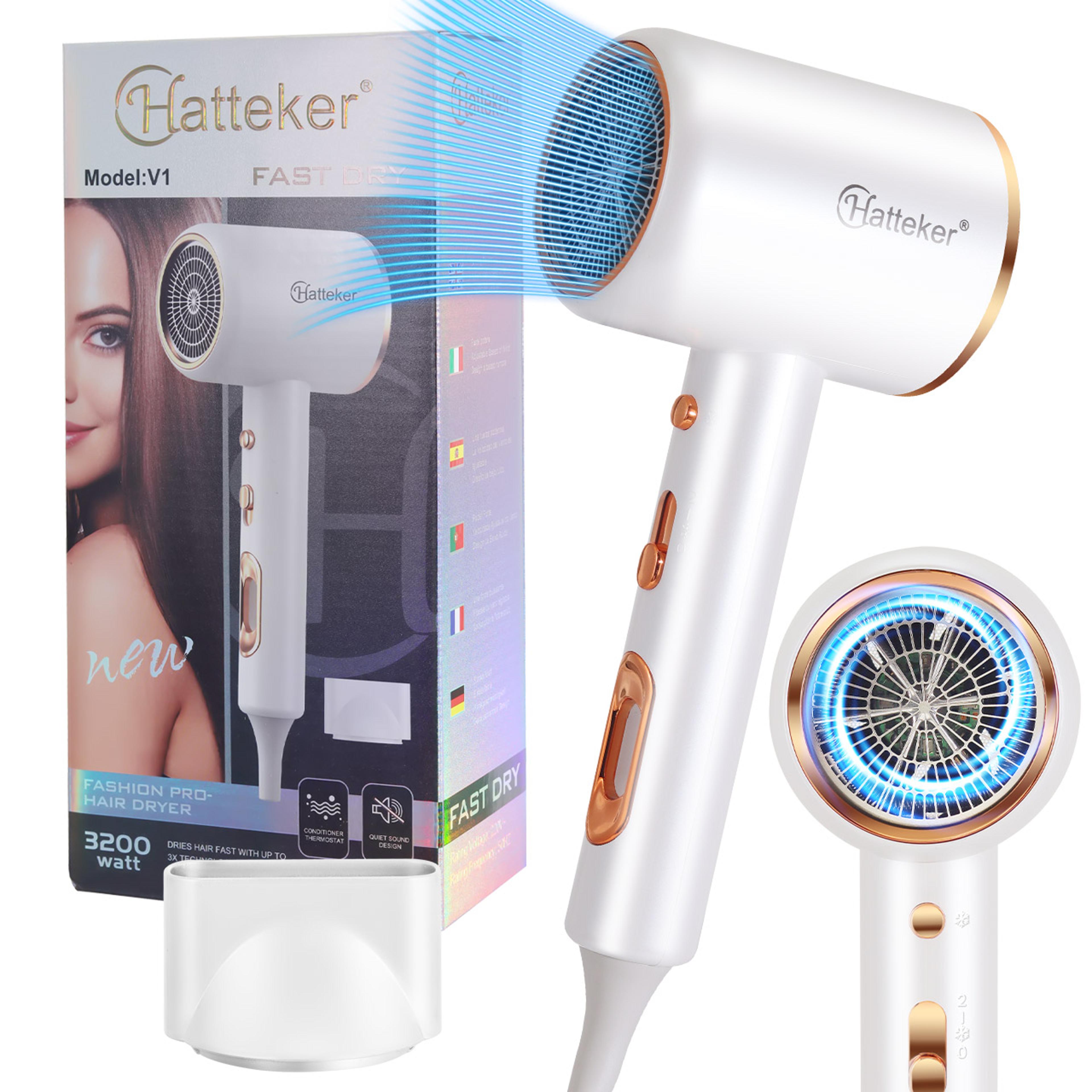 hatteker portable hair dryer professional fast dry hair blow dryer with heat settings