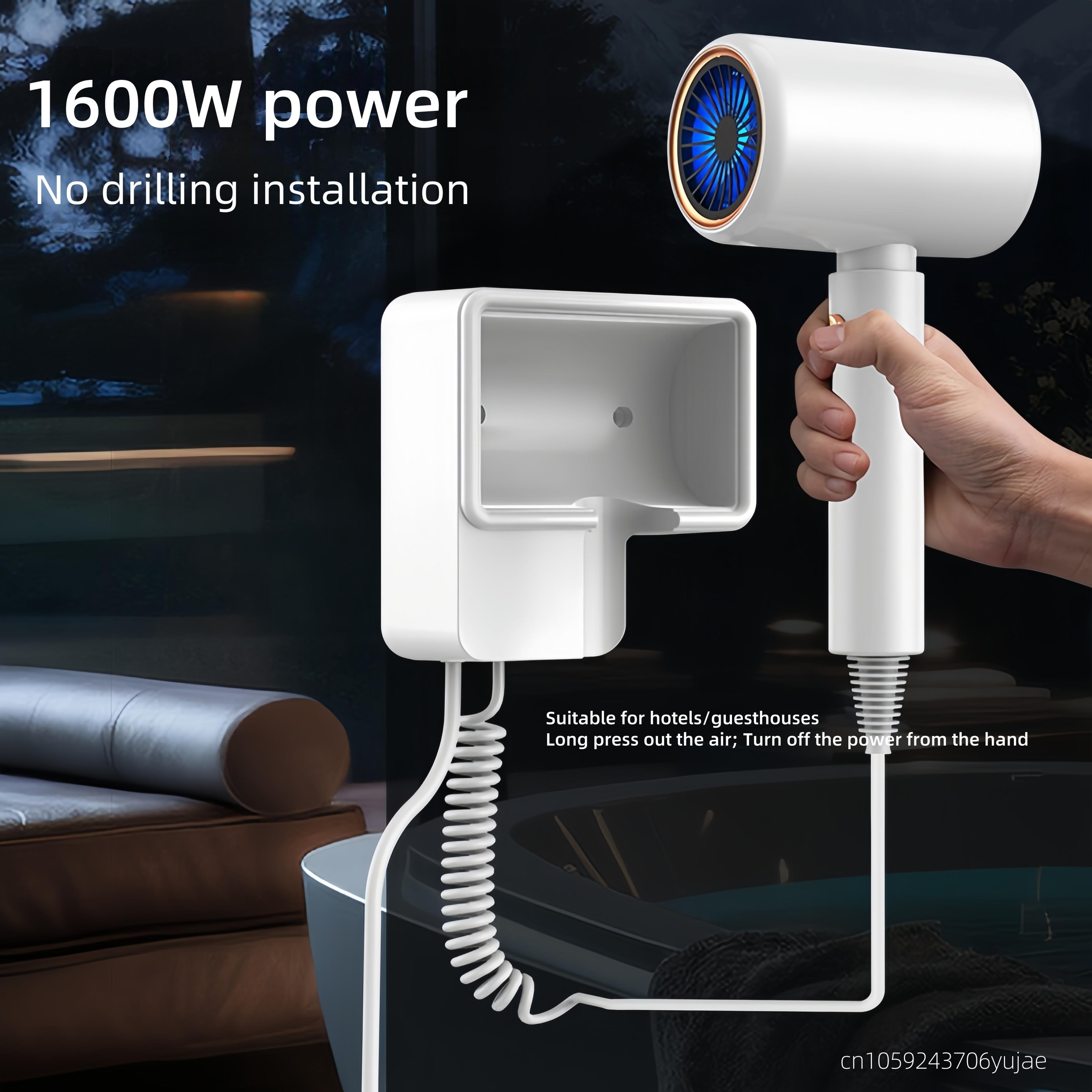 wall mounted hotel hair dryer high power fast drying bathroom blow dryer