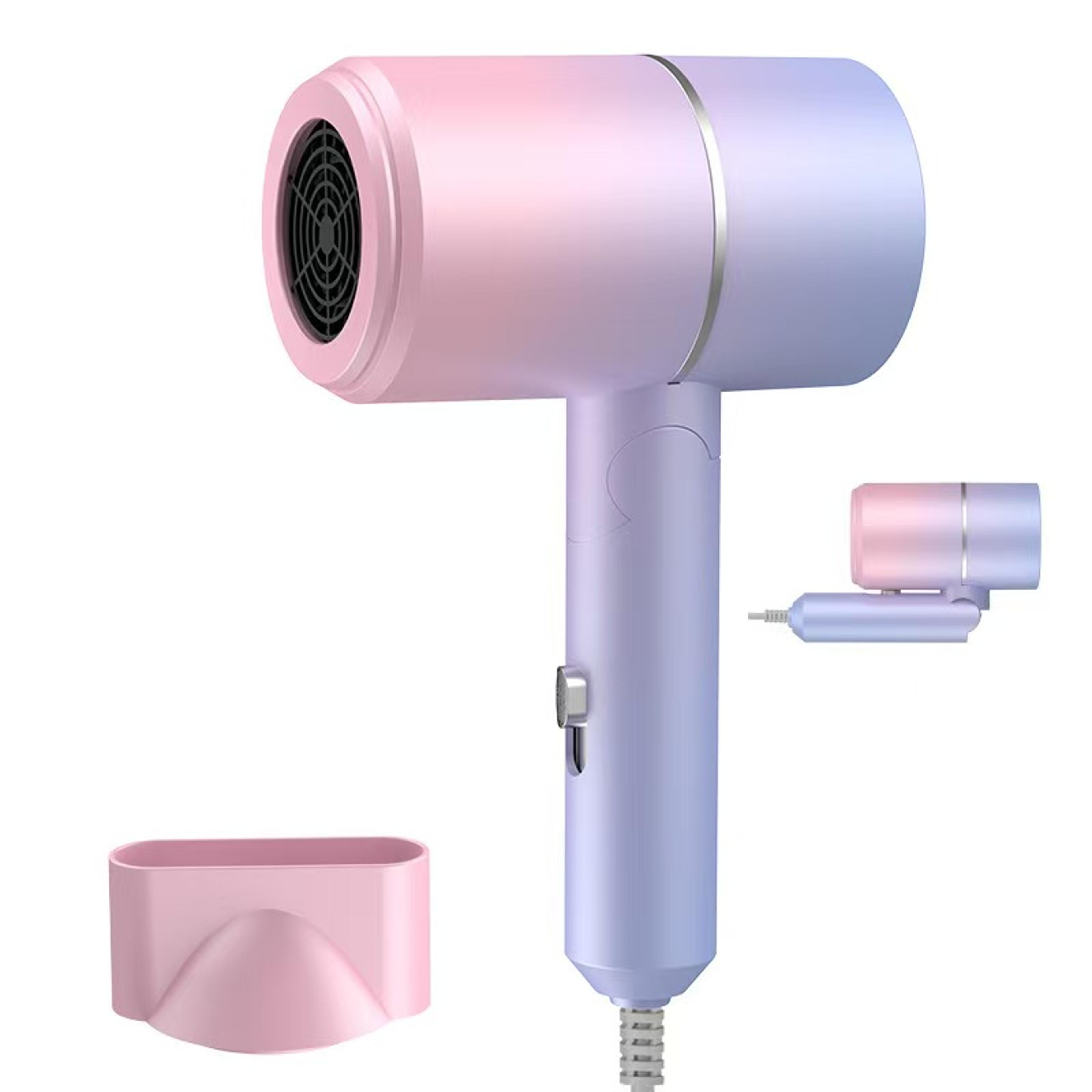 negative ion hair dryer with diffuser foldable lightweight fast dry blow dryer