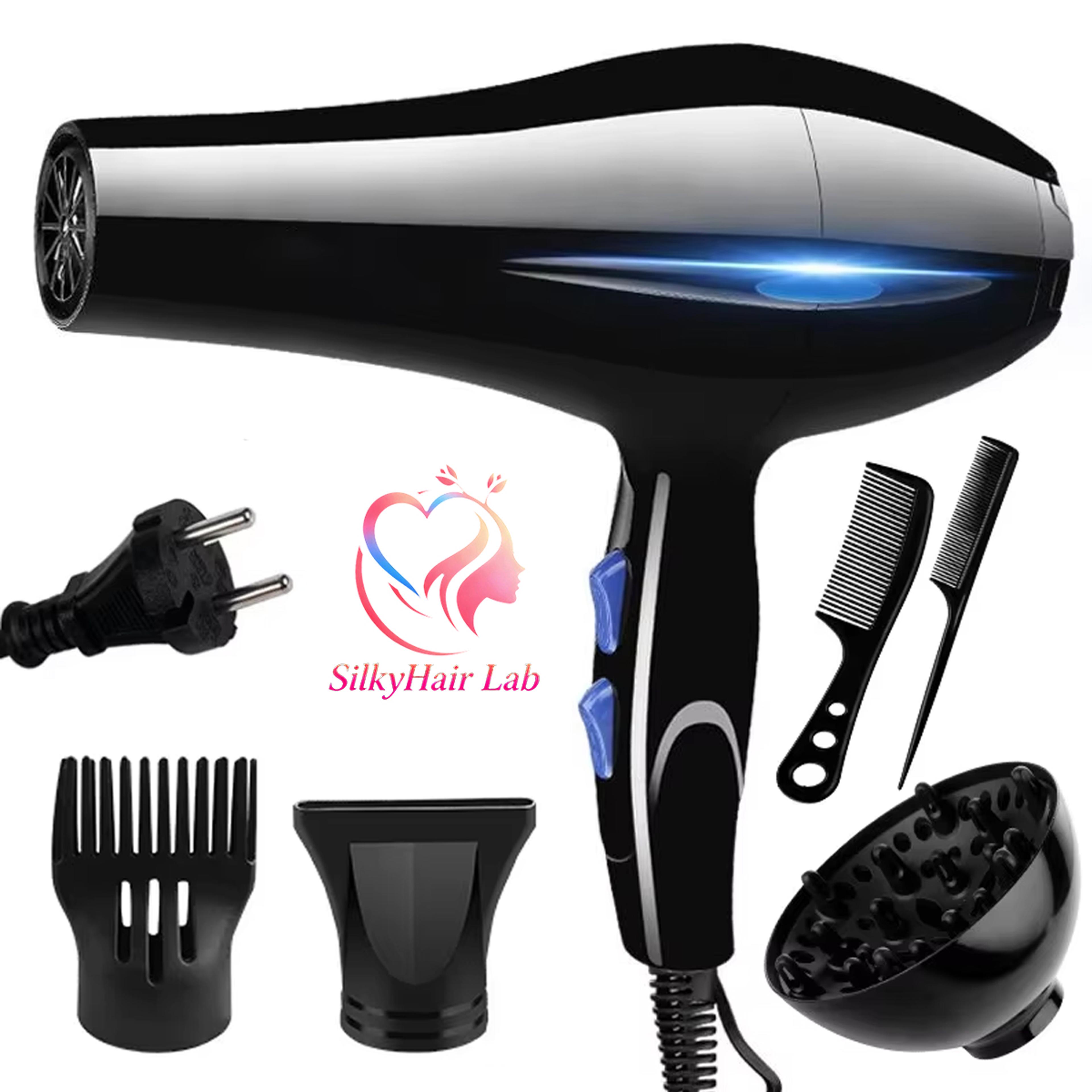 professional ionic hair dryer with fast drying and concentrator nozzle