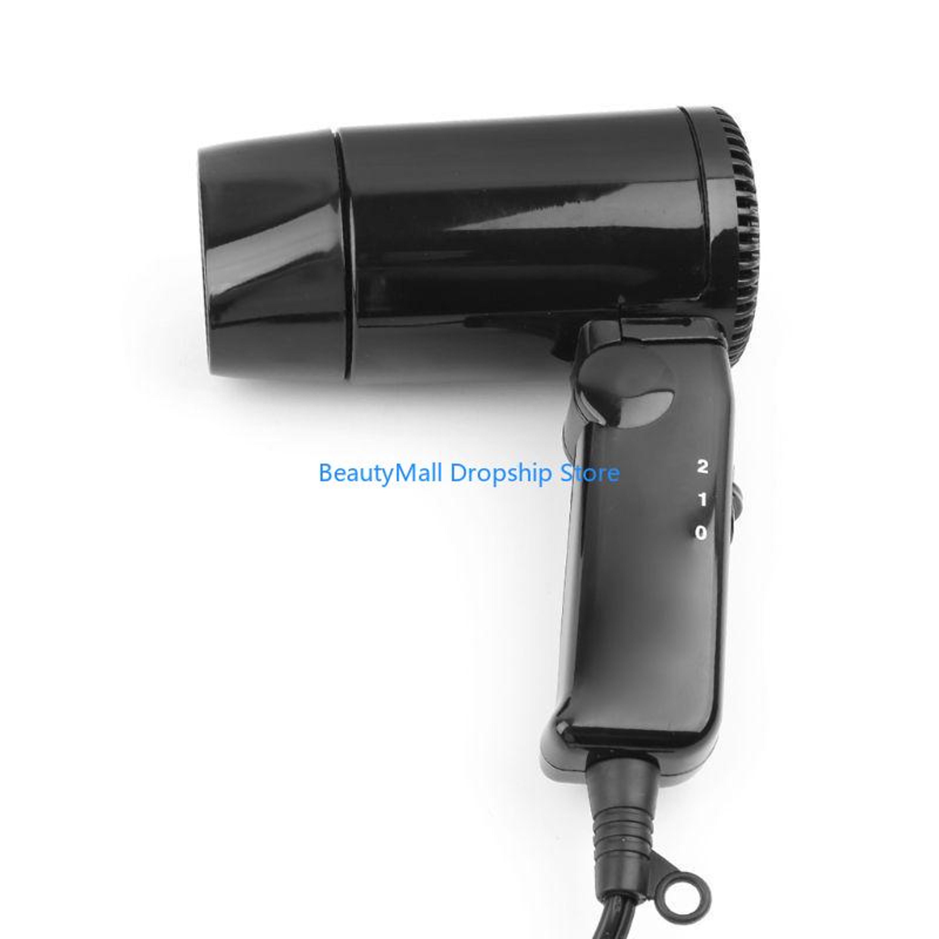 portable car hair dryer & window defroster with hot & cold air folding travel blower