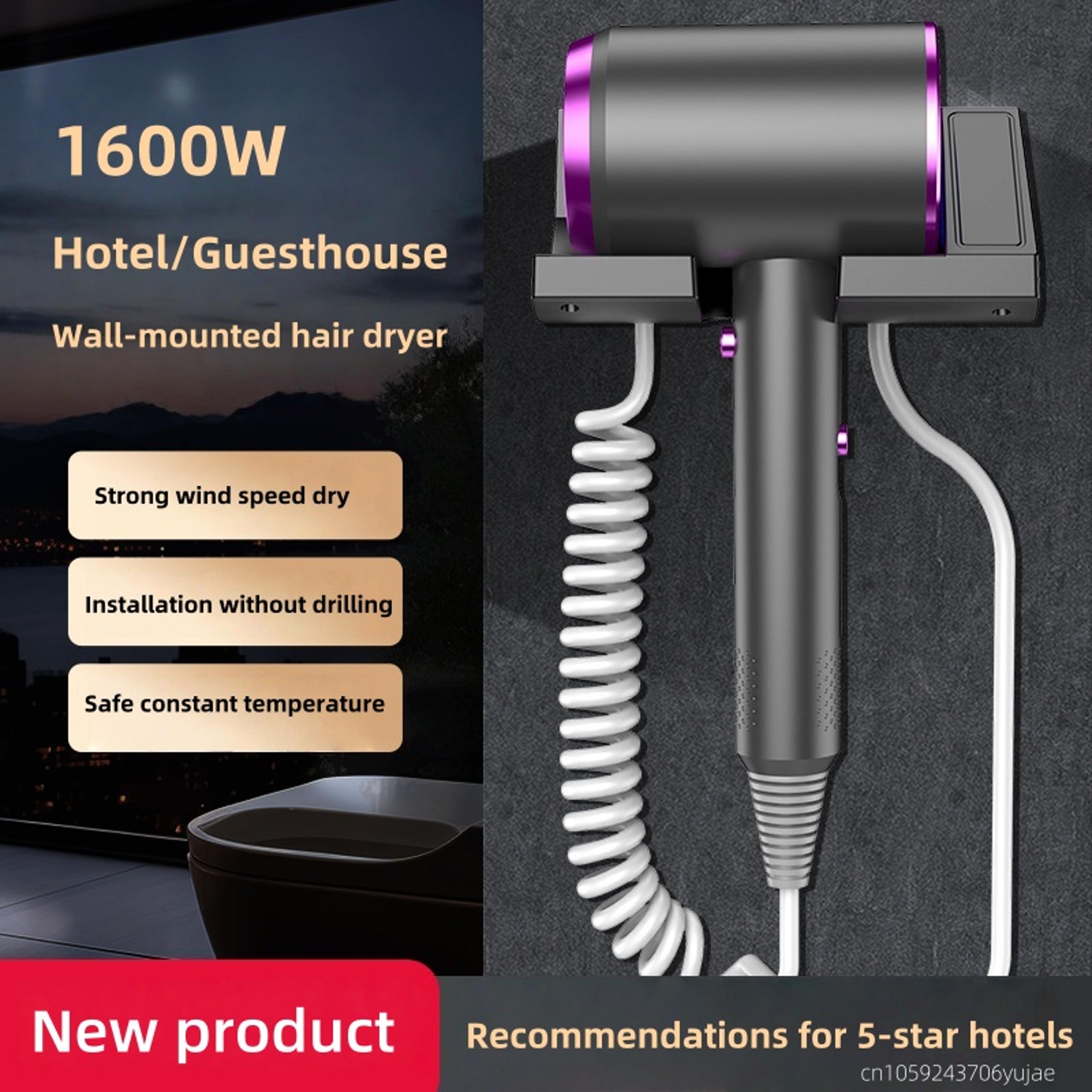 wall mounted hair dryer high speed hotel bathroom blow dryer