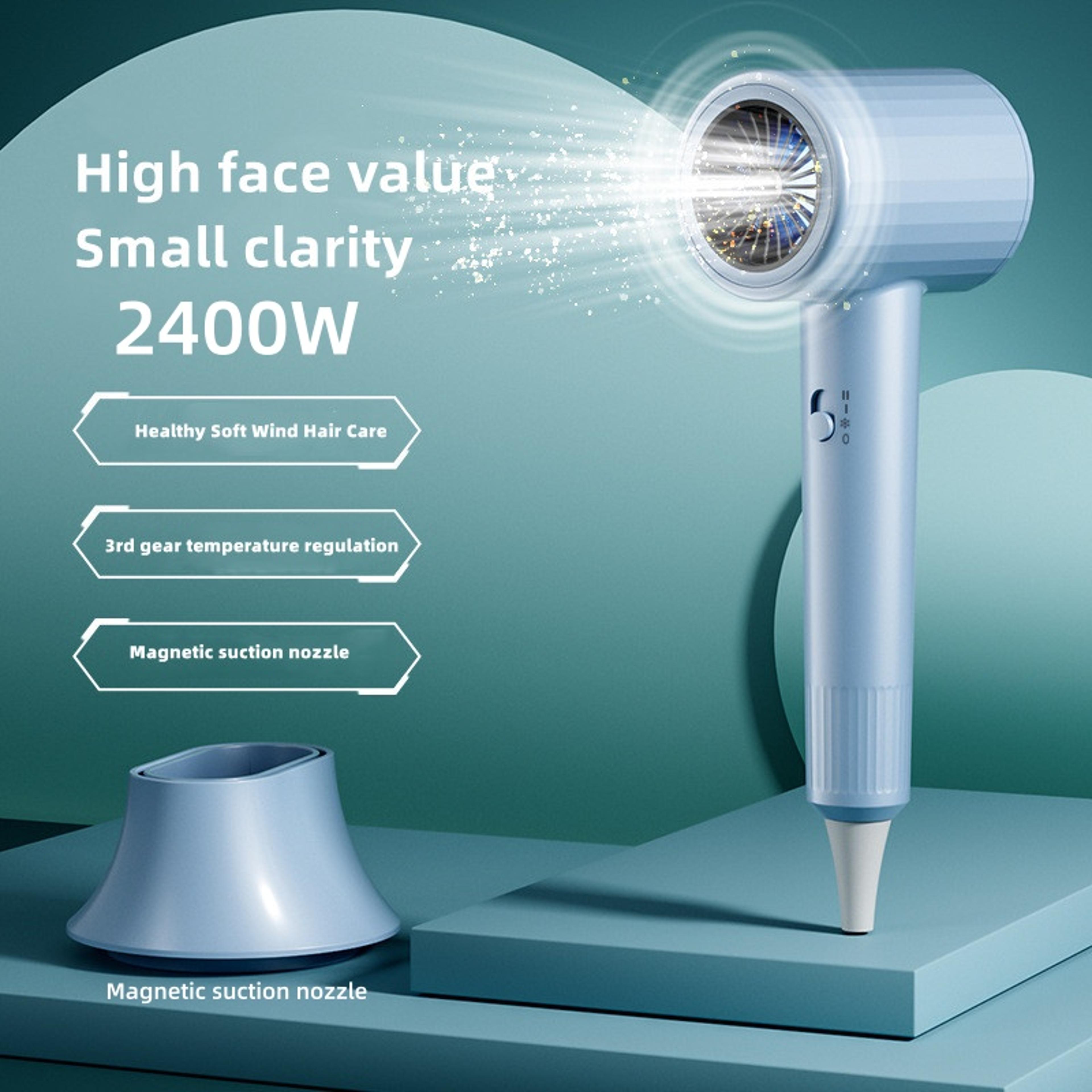 luxeflow negative ion hair dryer with hot & cold air for fast salon styling