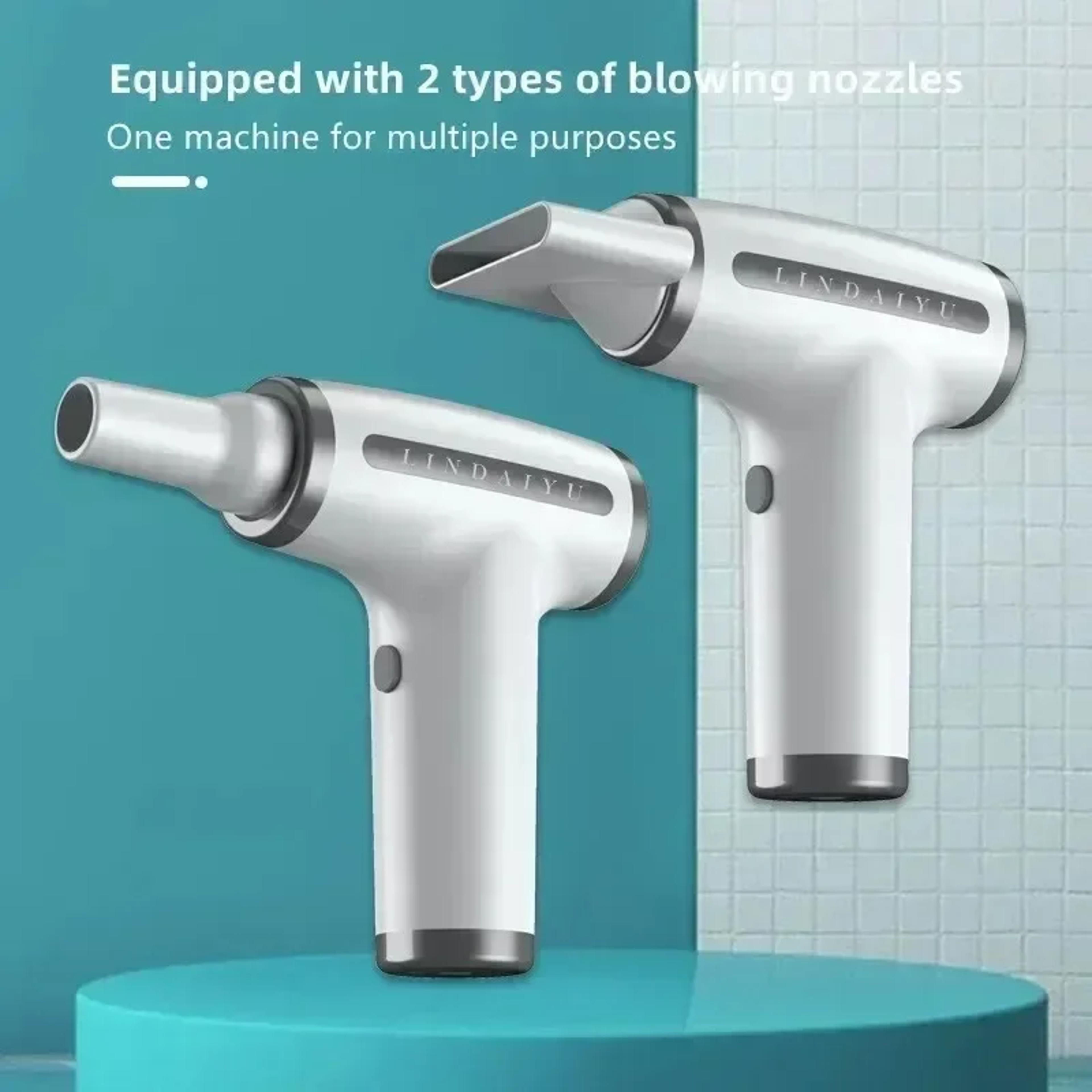 cordless negative ion hair dryer & air duster usb rechargeable travel blower