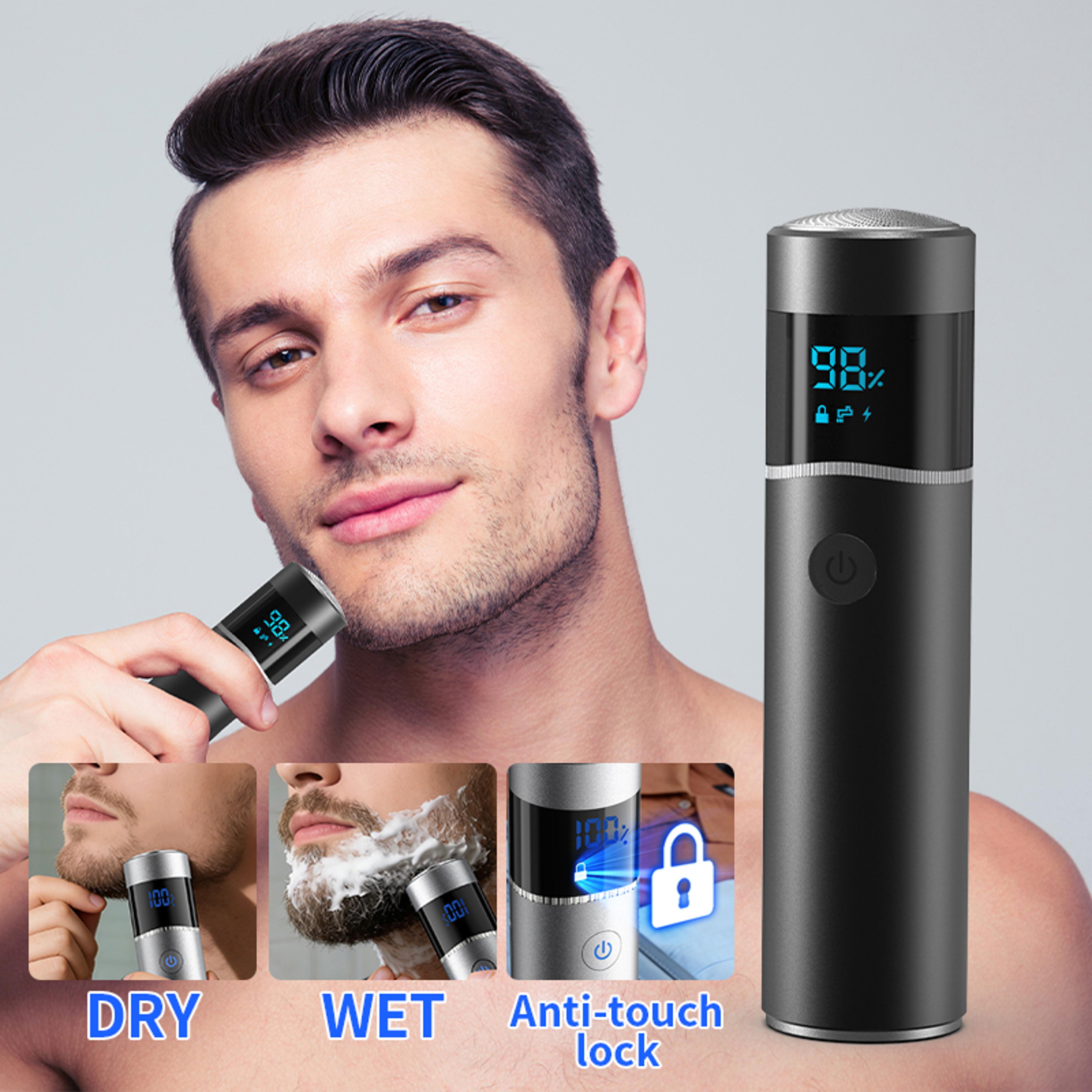 mini portable electric shaver for men waterproof usb rechargeable travel razor