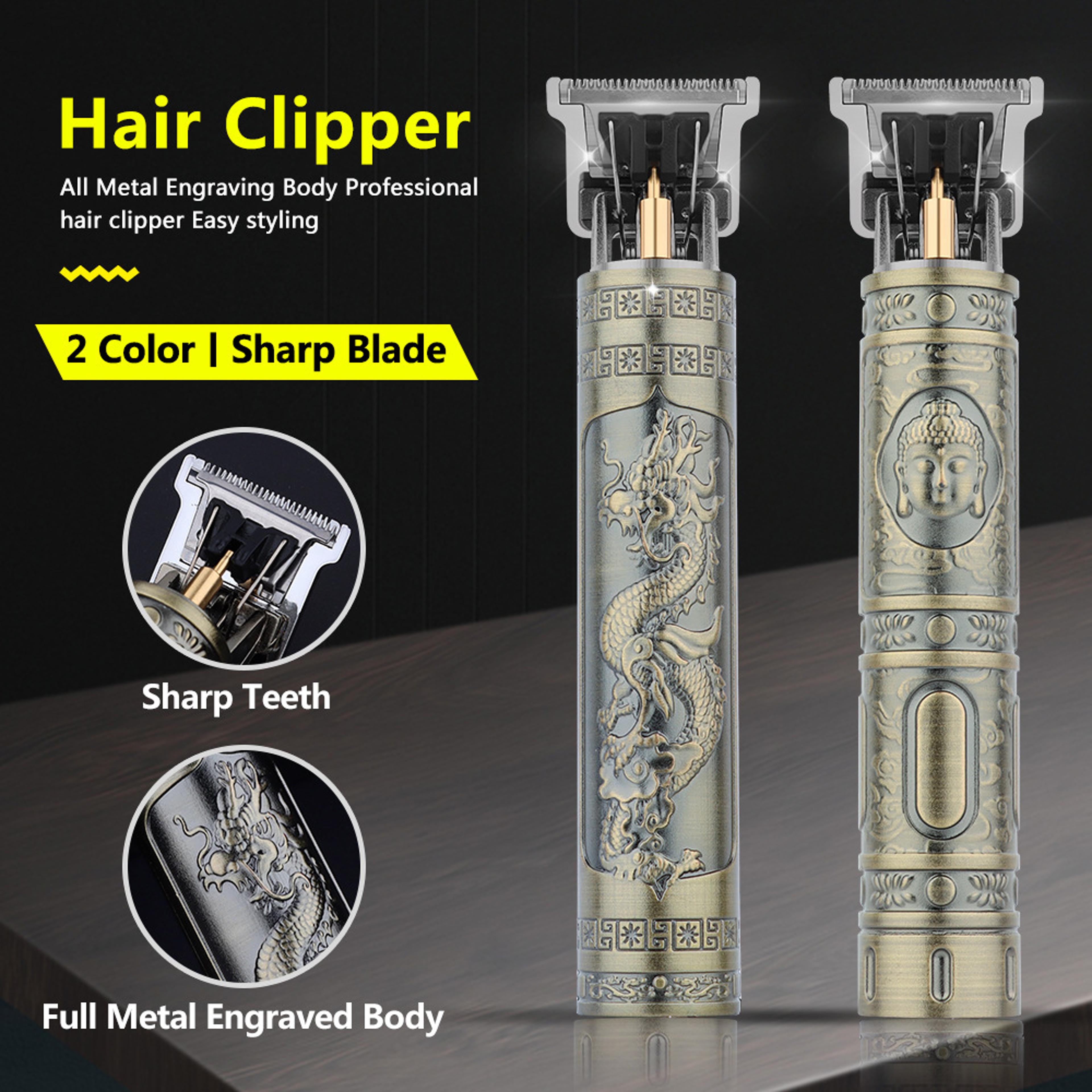 retro hair trimmer & cordless hair clipper for men with precision t blade grooming kit