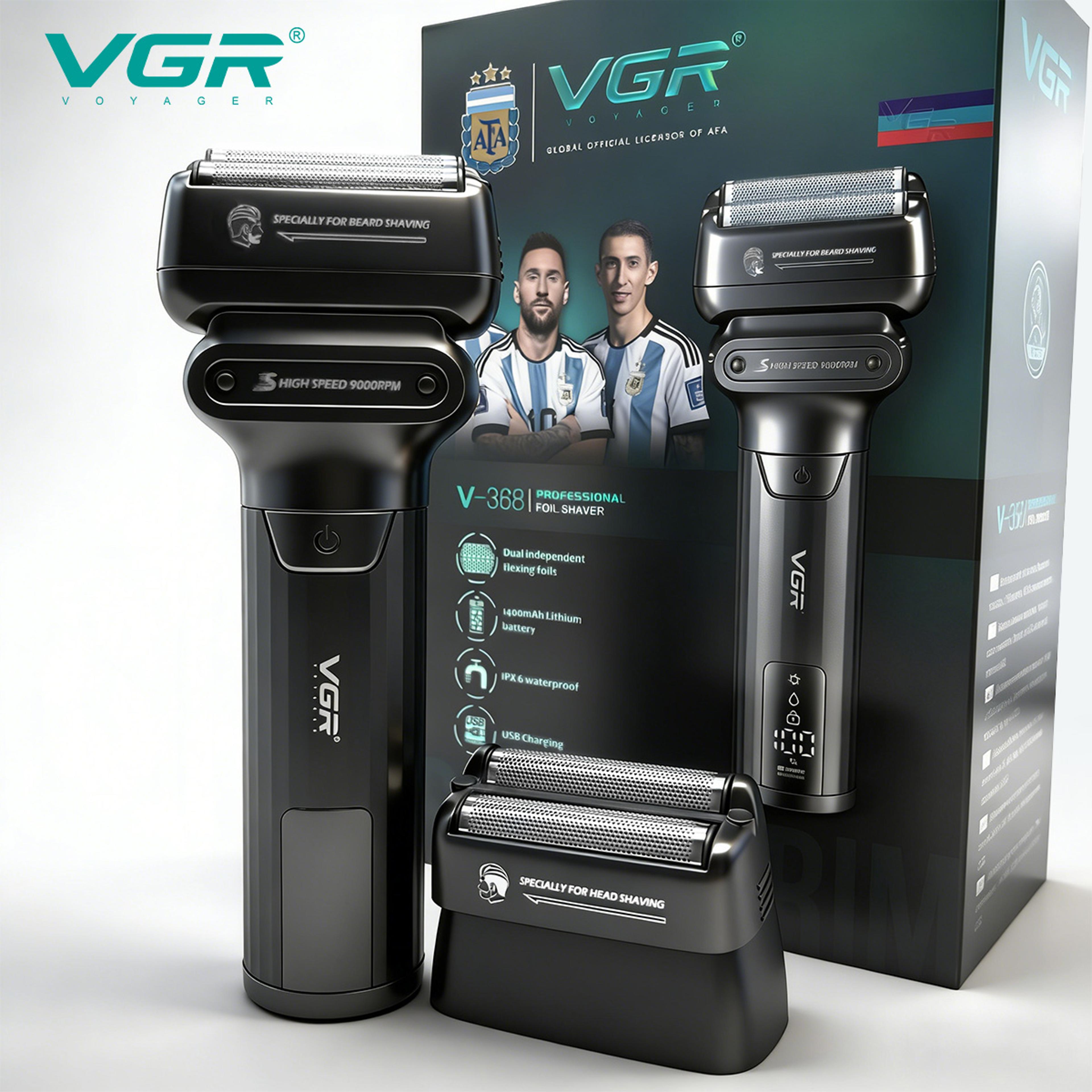 electric foil shaver for men waterproof cordless beard trimmer with led display