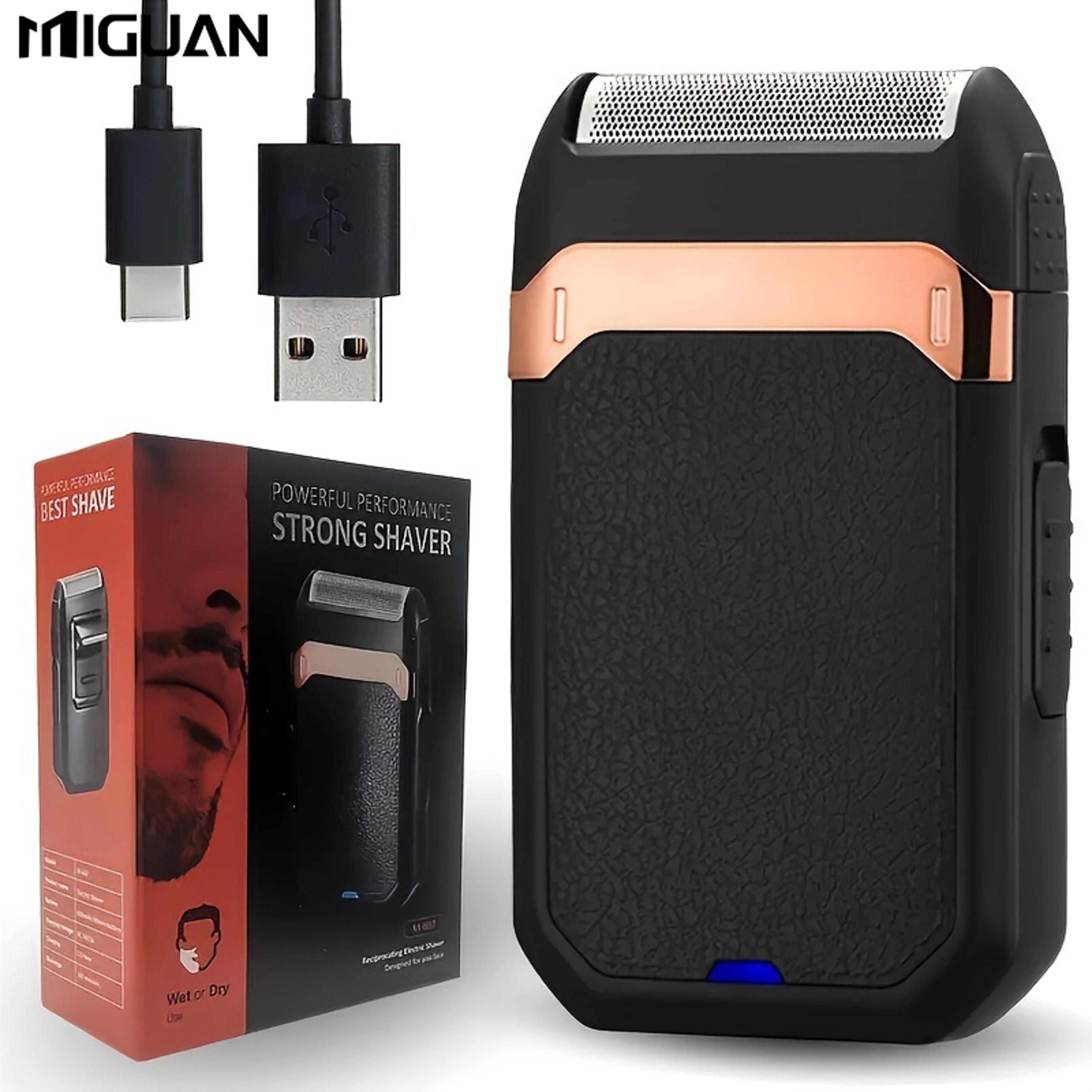 rechargeable electric foil shaver for men with sideburn trimmer & cordless usb charging