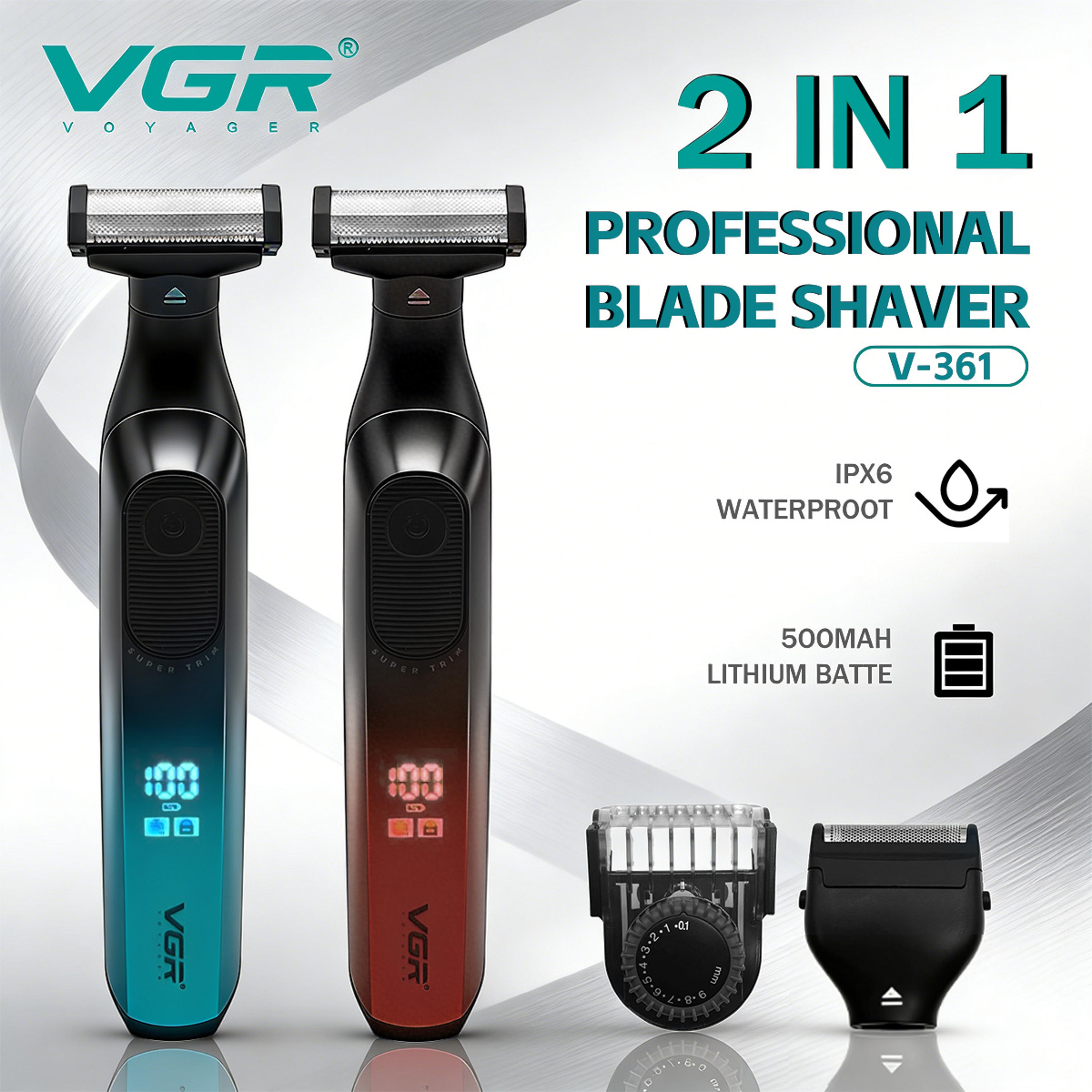 electric shaver & cordless beard trimmer waterproof travel grooming kit